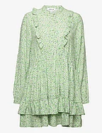 Bijou Dress - AOP GREEN DITZY FLORAL