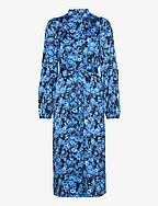 Kalypso Dress - AOP BLURRED FLORAL BLUE