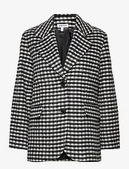 EDITED - Shannon Jacket - winter jackets - check black + white - 0