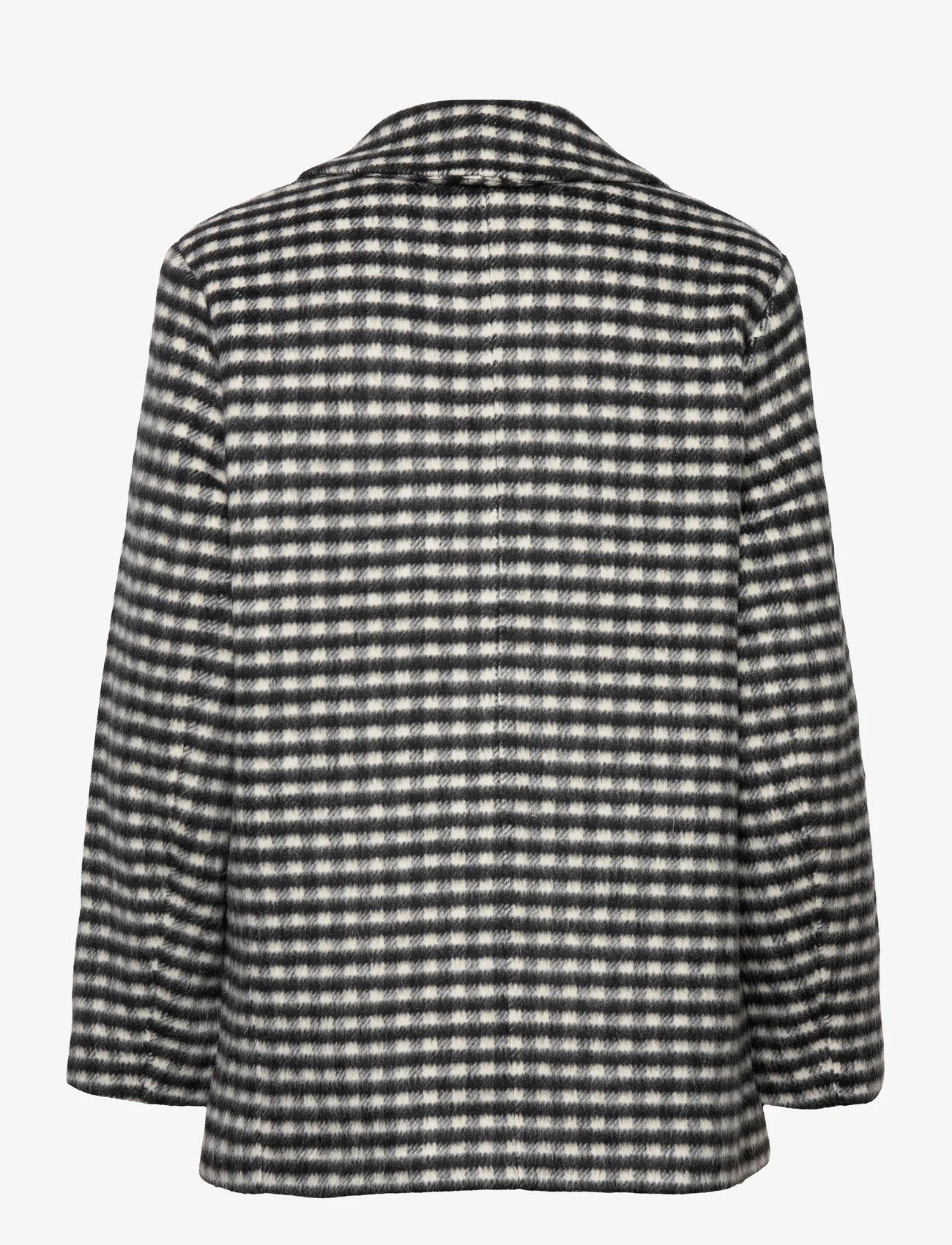 EDITED - Shannon Jacket - winter jackets - check black + white - 1