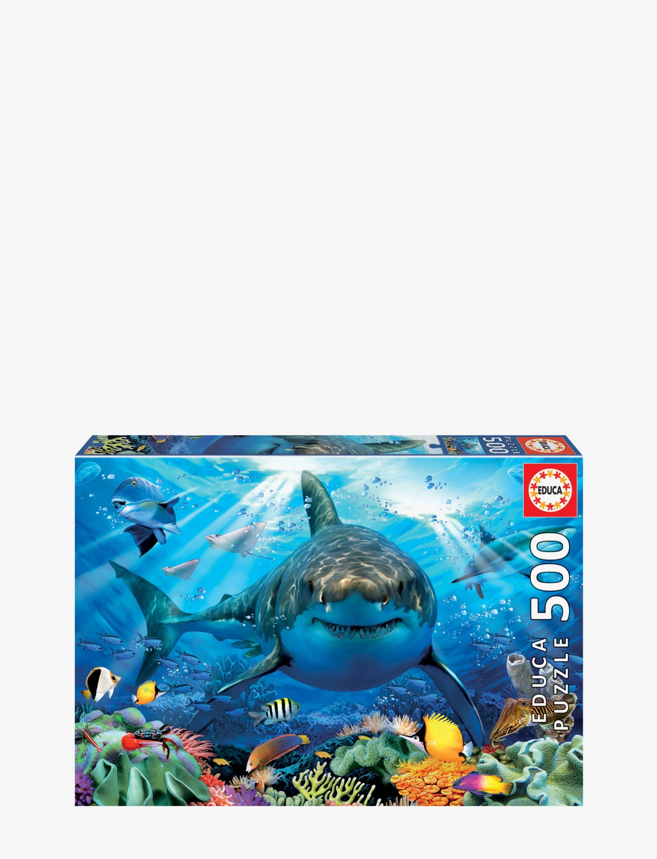 Educa 500 Great White Shark, Børn, Classic Puslespil, Multi/mønstret, Str: ONE SIZE