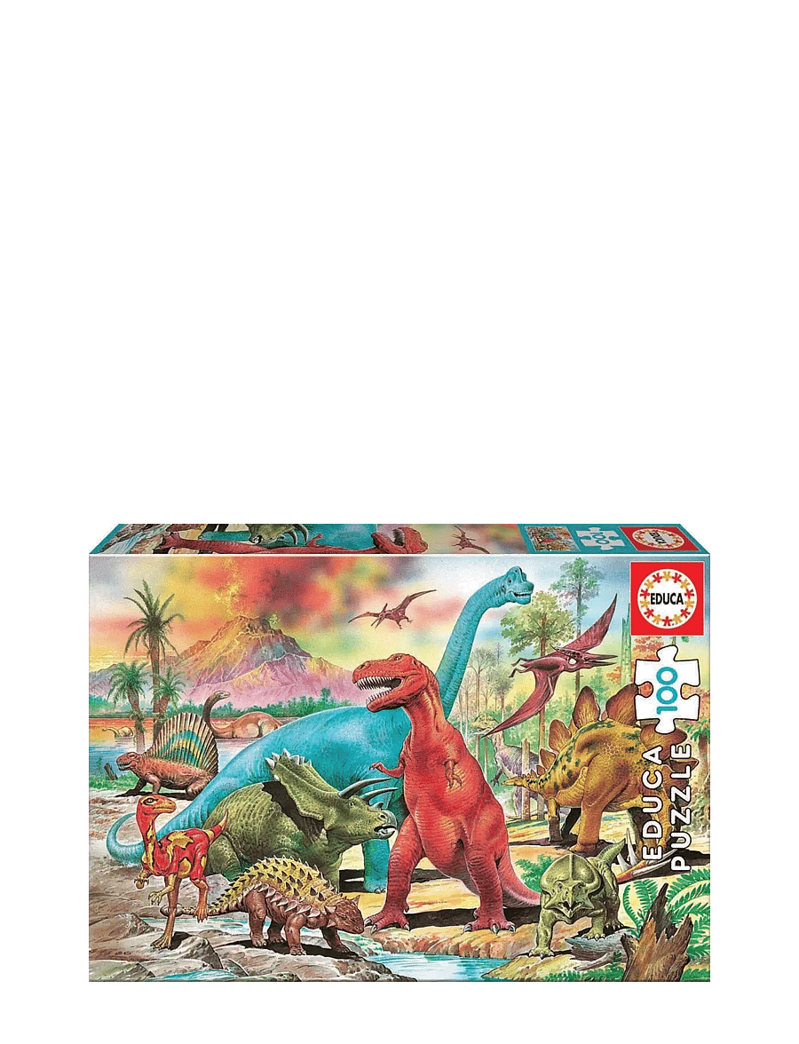 Educa - Educa 100 Dinosaurs - klassísk púsl - multi - 0