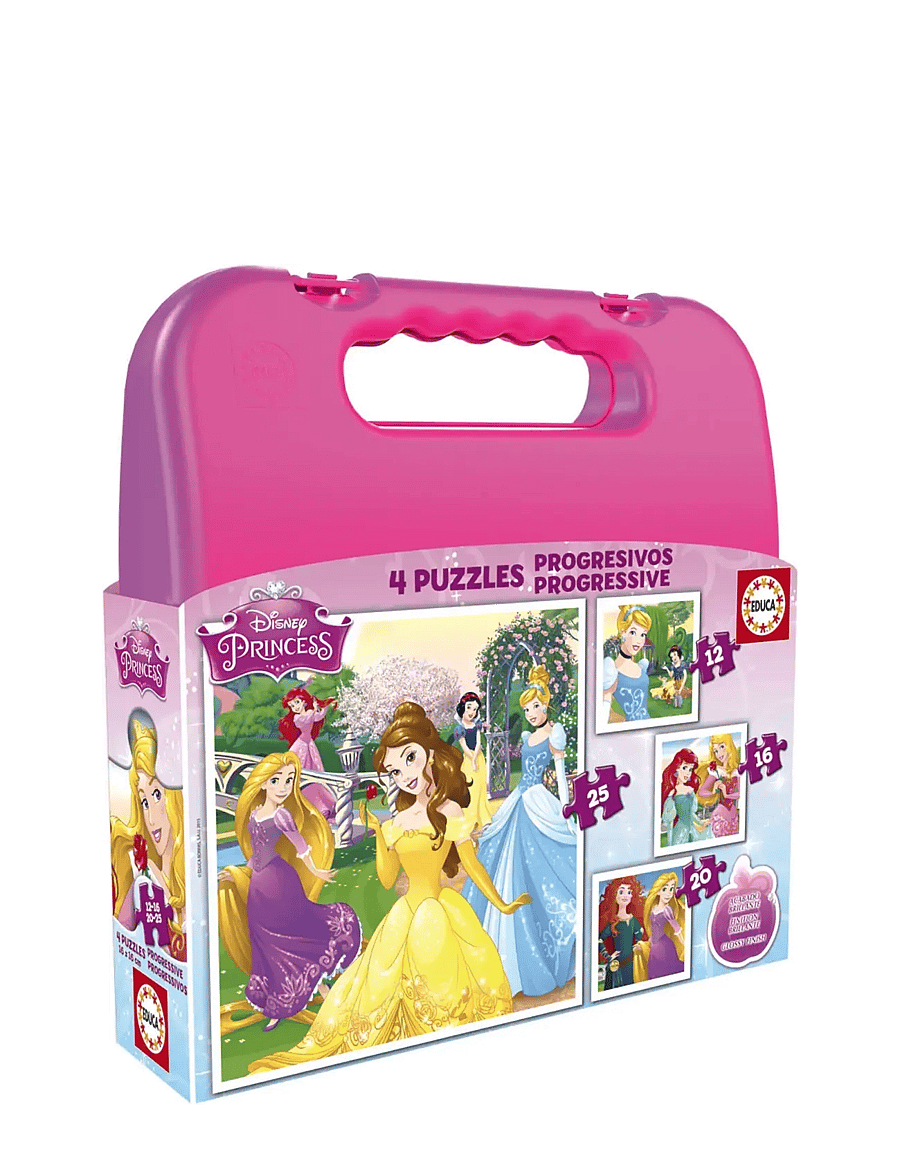 Educa - Educa 12-16-20-25 Disney Princess - klassiske puslespil - multi - 0