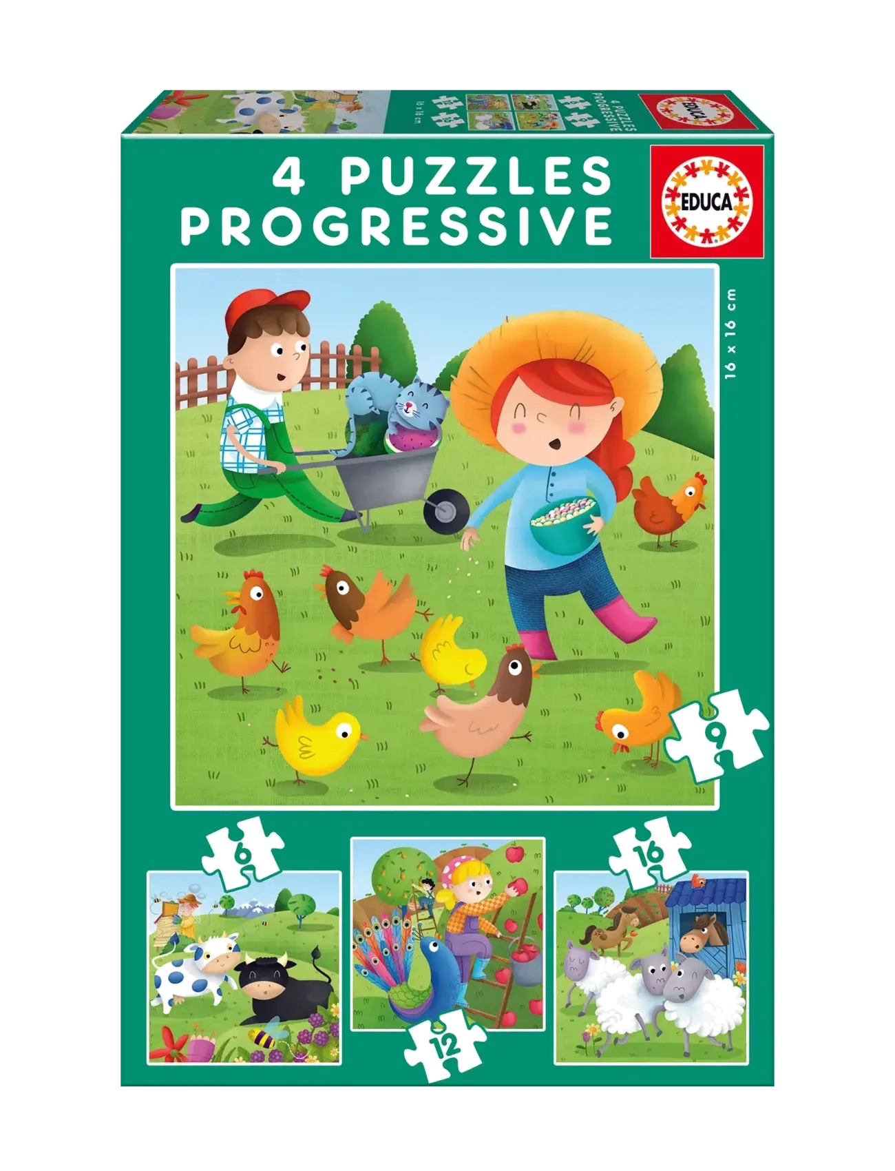 Educa Educa 6-9-12-16  Farm Animals - Julegave - MULTI / multi