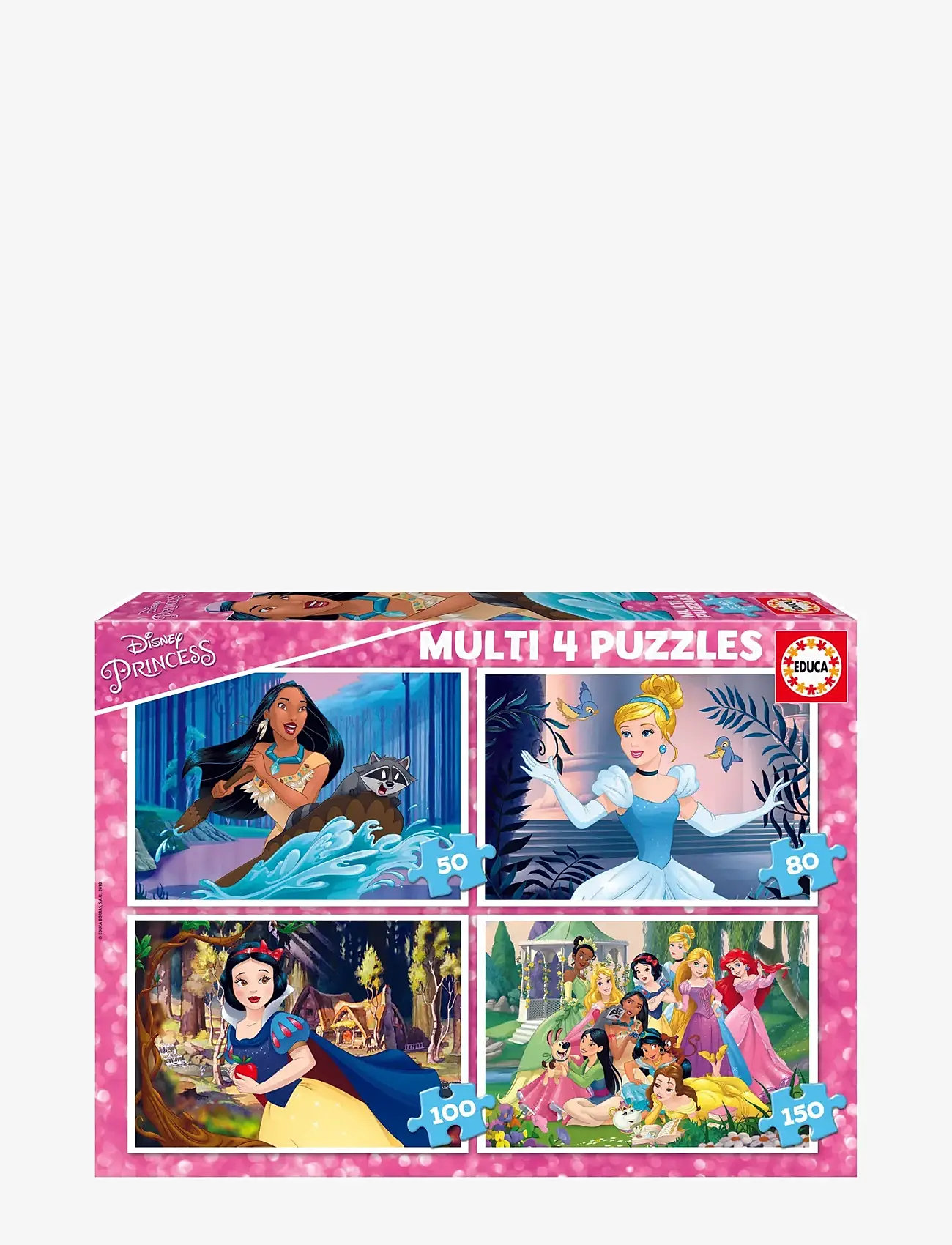 Educa - Educa 50-80-100-150 Disney Princess - klassiske puslespil - multi - 0