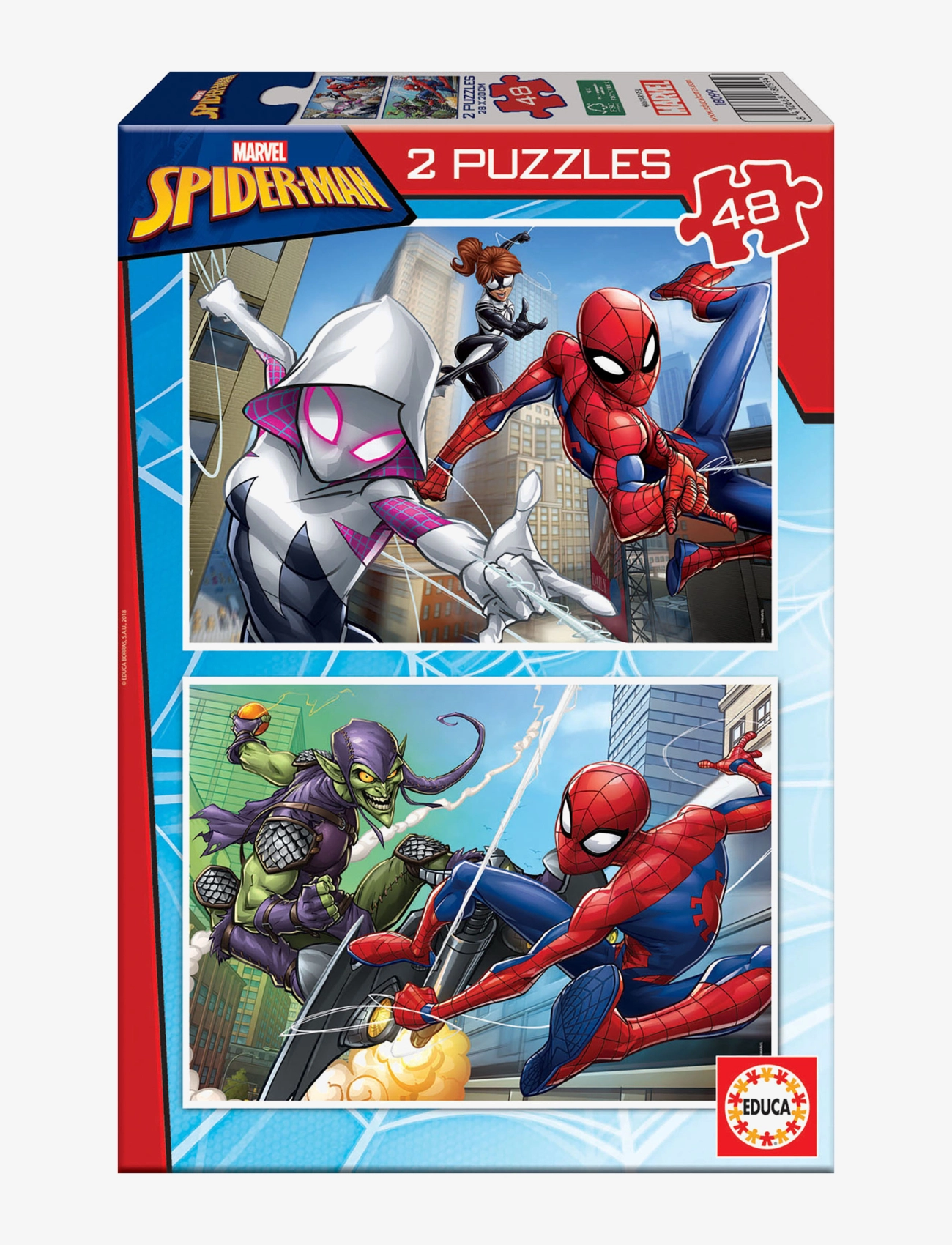 Educa 2X48 Spider-Man, Børn, Classic Puslespil, Multi/mønstret, Str: ONE SIZE
