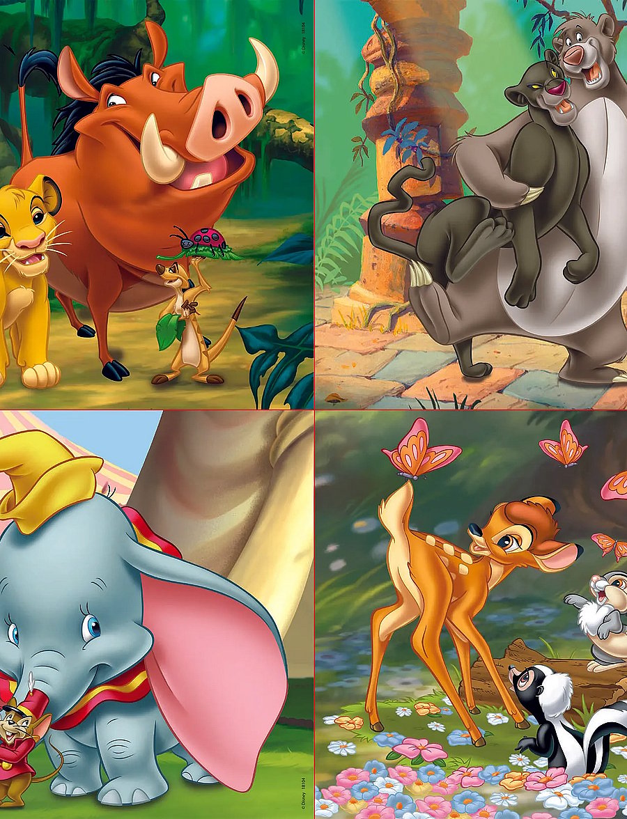 Educa - Educa 12-16-20-25 Disney Animals - klassiske puslespil - multi - 1