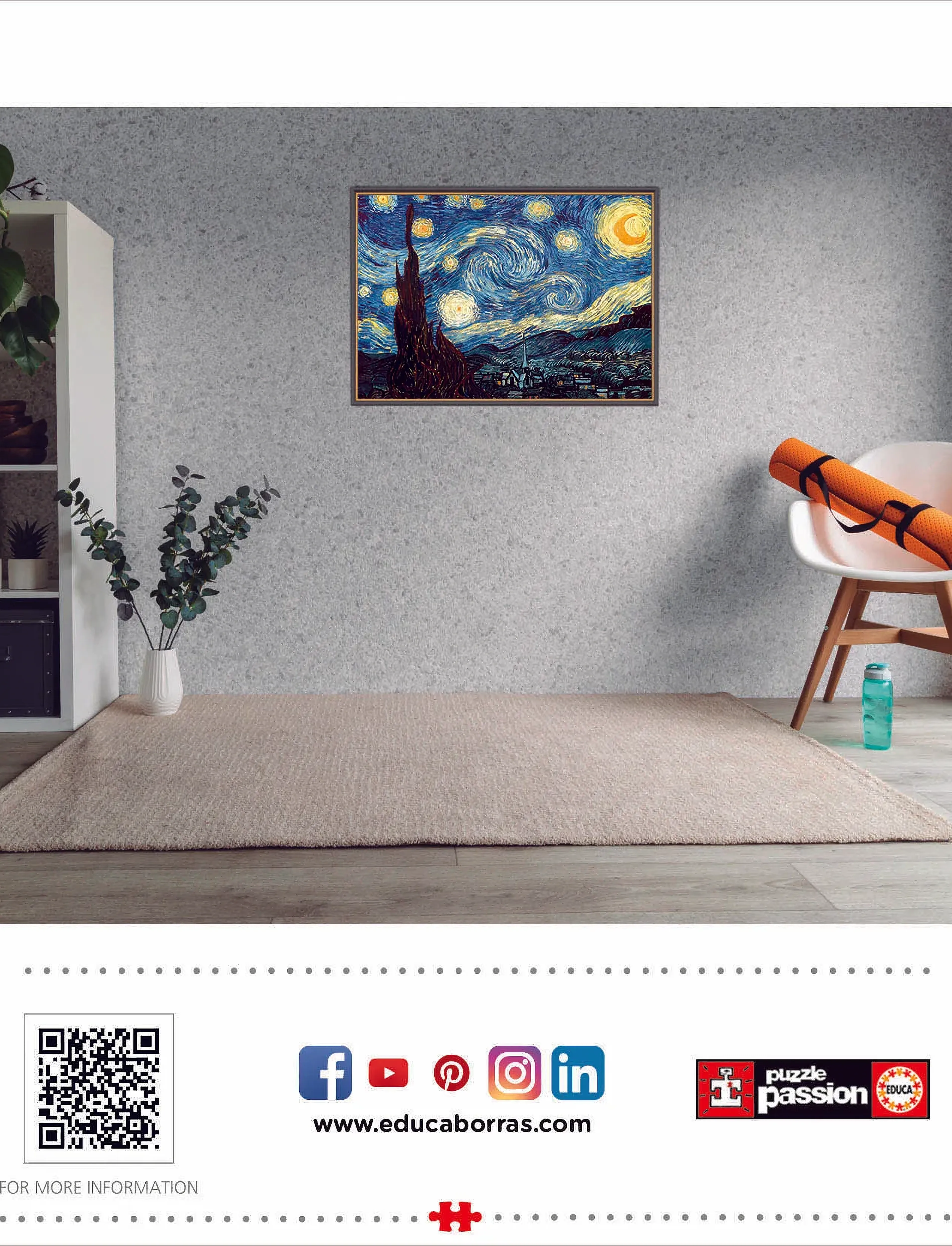 Educa - Educa 1000 The Starry Night, Vincent Van Gogh - multi - 3