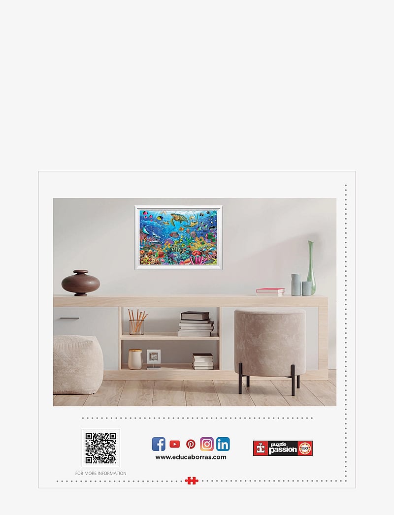 Educa - Educa 1000 Tropical Fantasy Turtles - klassiske puslespil - multi - 3