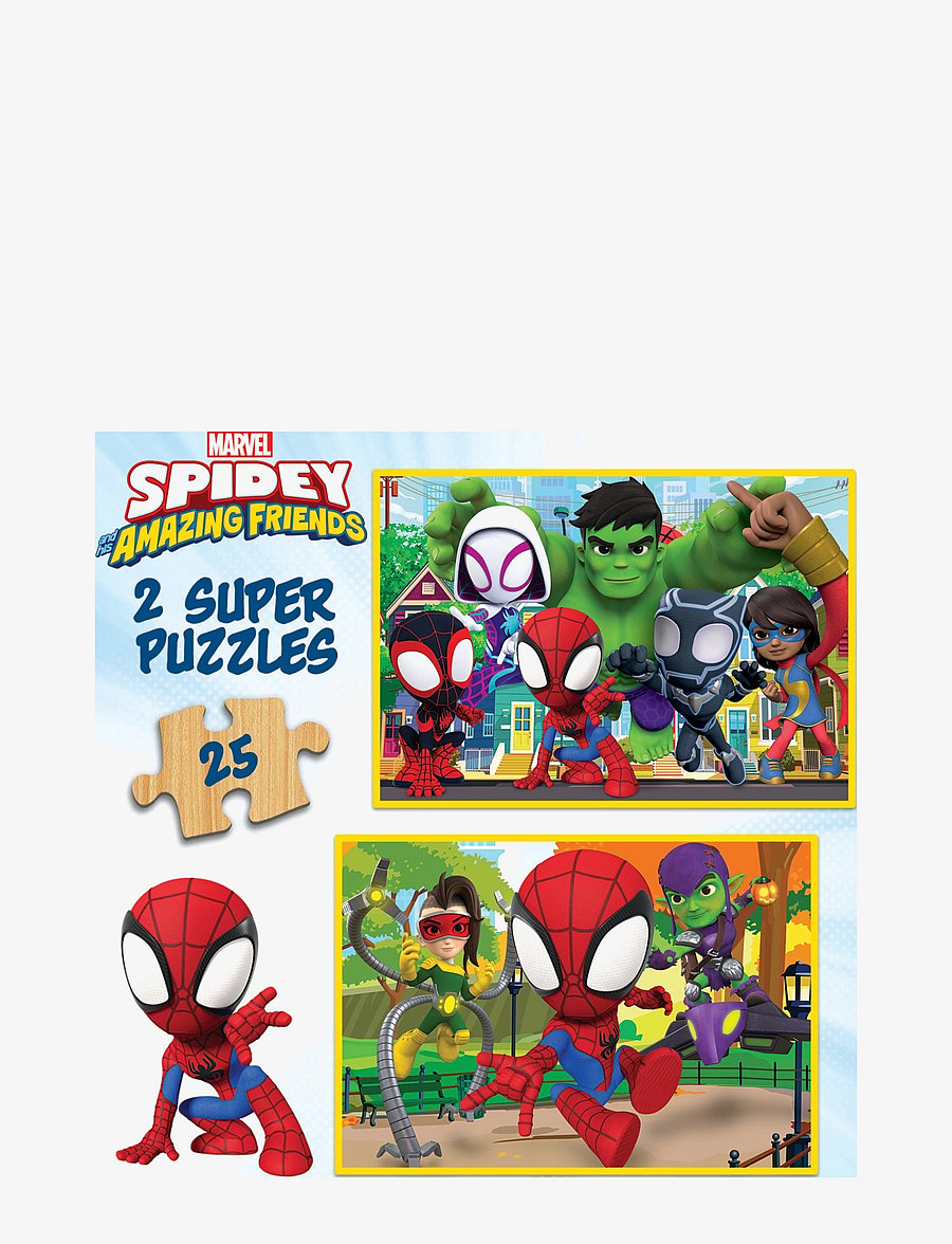 Educa - Educa 2x25 Spidey & His Amazing Friends Wood - træpuslespil - multi - 1