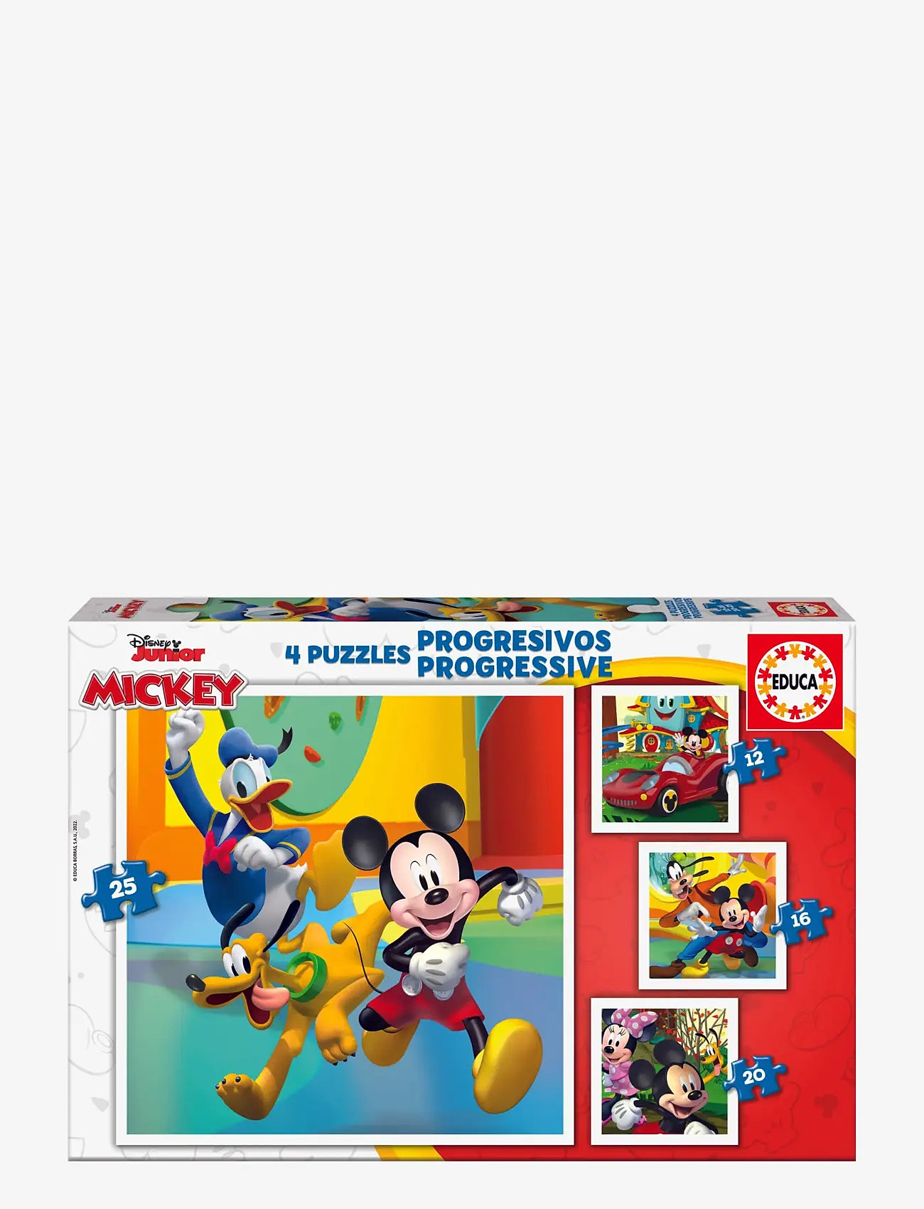 Educa - Educa 12-16-20-25 Progressive Mickey & Friends - klassiska pussel - multi - 0