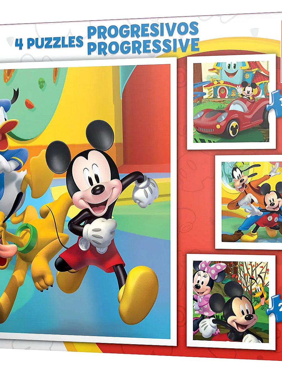 Educa - Educa 12-16-20-25 Progressive Mickey & Friends - klassiske puslespil - multi - 2