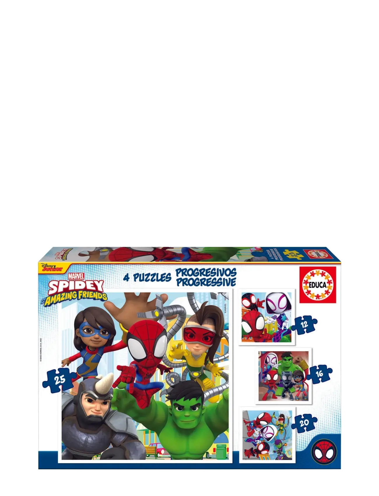 Educa Educa 12-16-20-25 Progres. Spidey&Amazing Friends - Leker - MULTI / multi