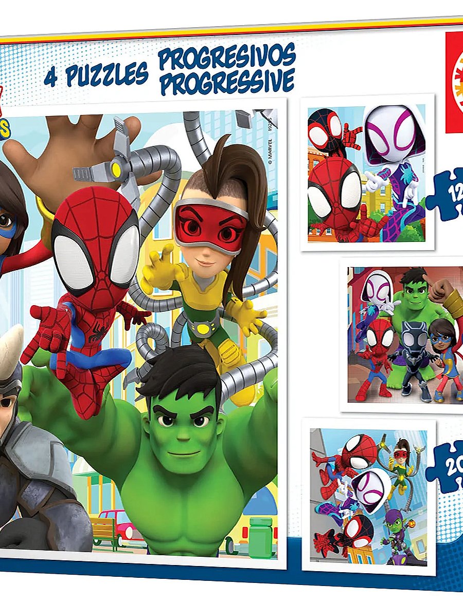 Educa - Educa 12-16-20-25 Progres. Spidey&Amazing Friends - klassiske puslespil - multi - 2