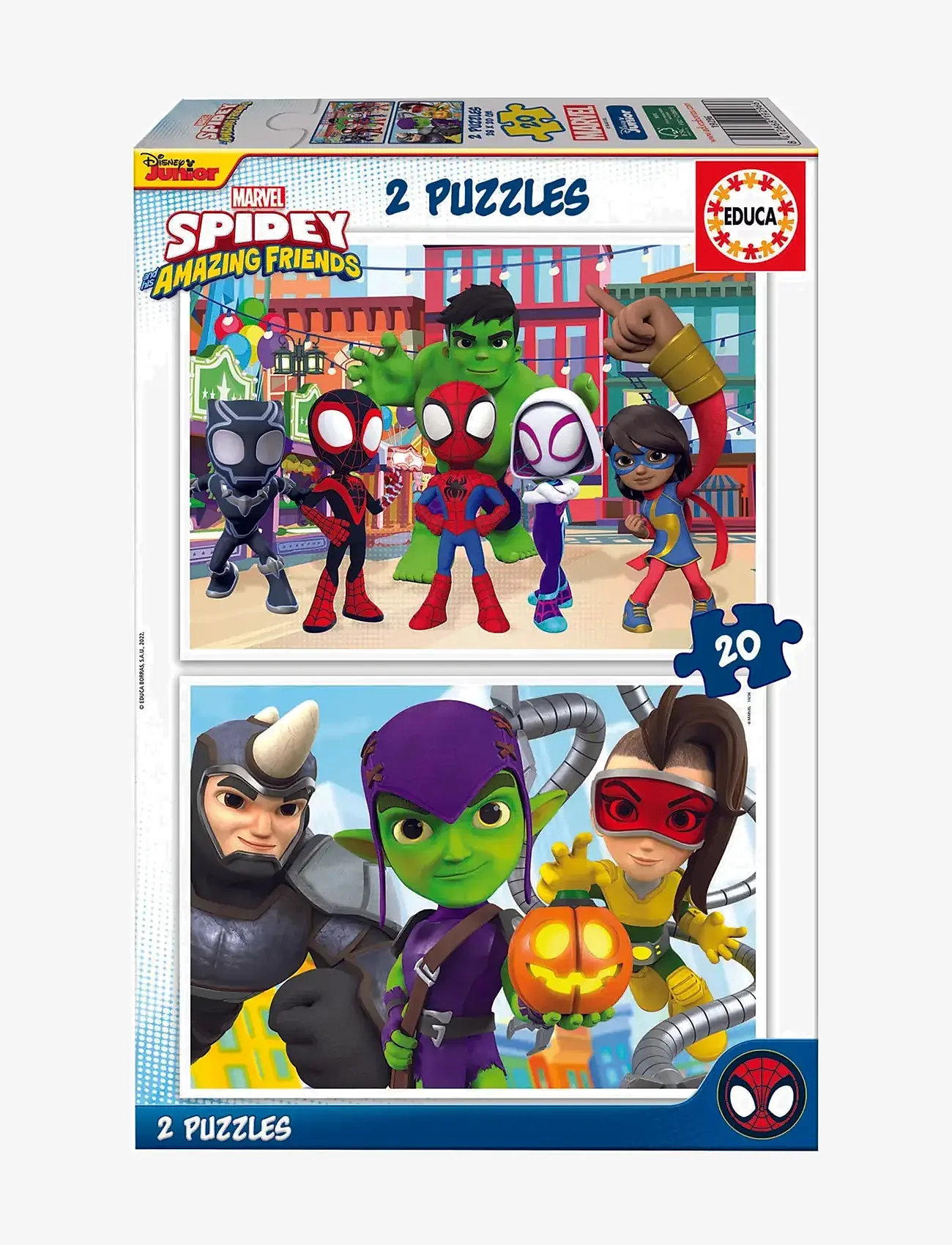 Educa - Educa 2x20 Spidey & His Amazing Friends - klassísk púsl - multi - 0