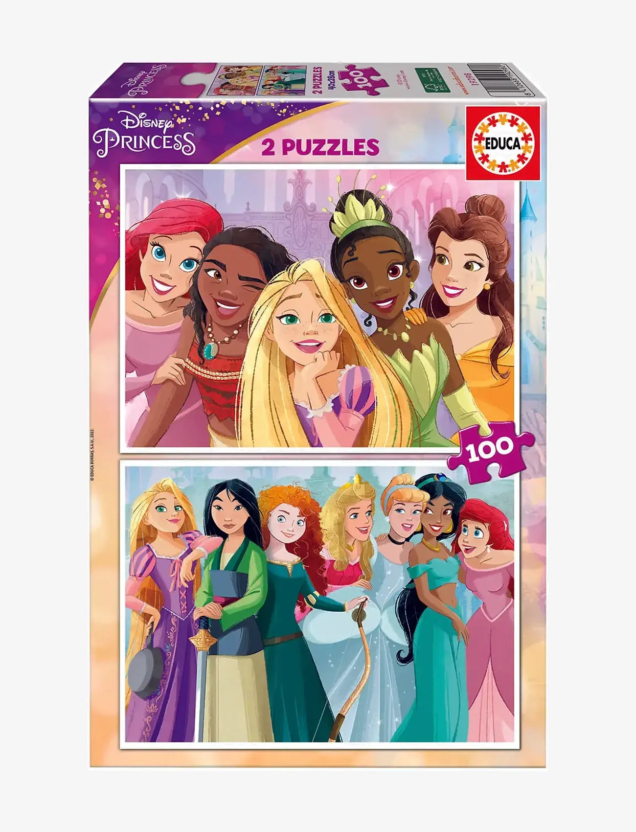 Educa - Educa 2x100 Disney Princess - klassiset palapelit - multi - 0