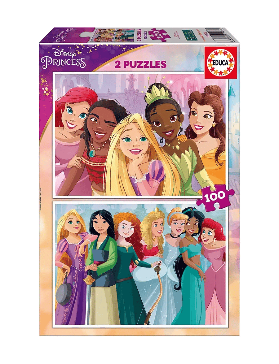 Educa - Educa 2x100 Disney Princess - klassiska pussel - multi - 0