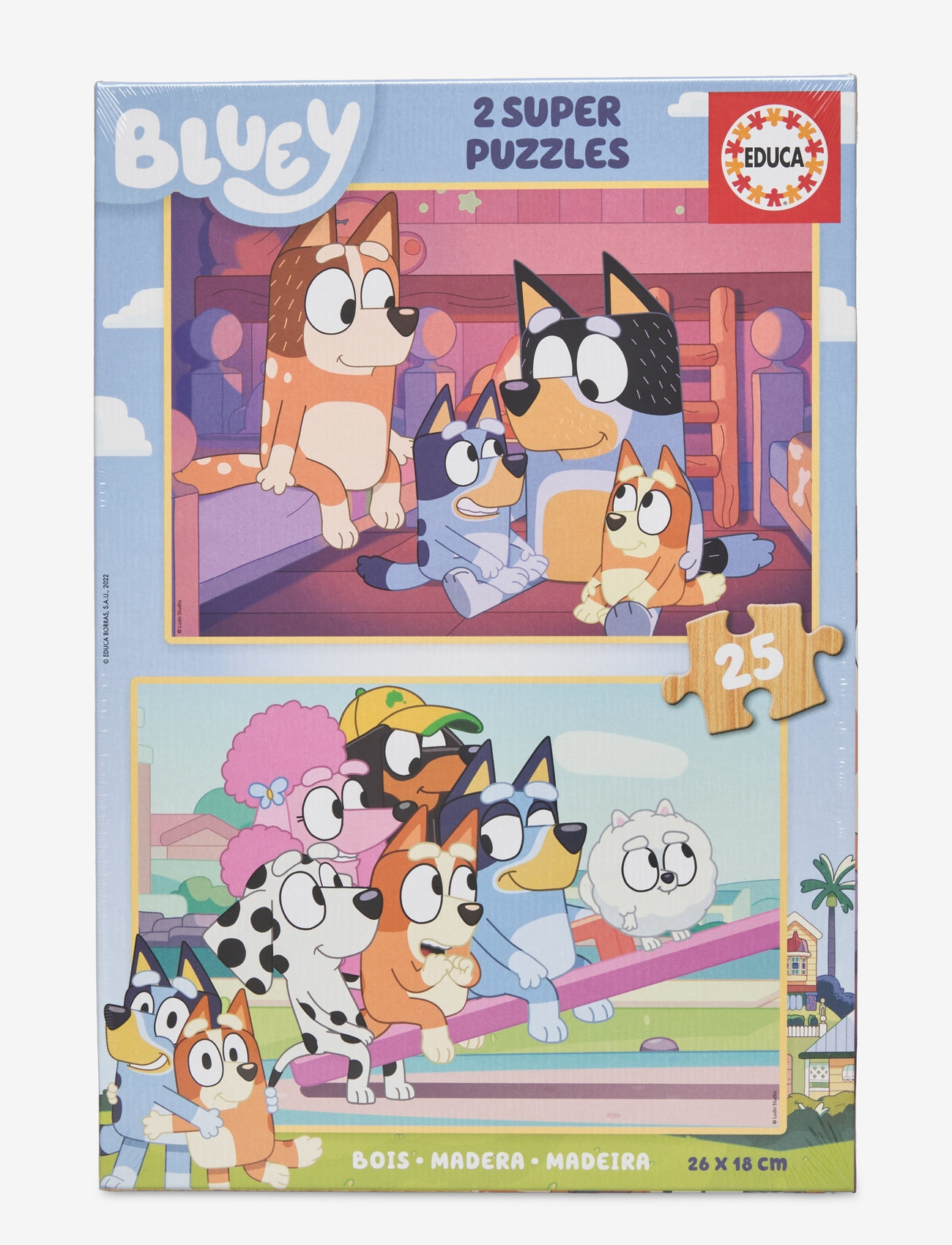 Educa - Educa Bluey 2 X 25, Wood - aktiva spel - multi - 0