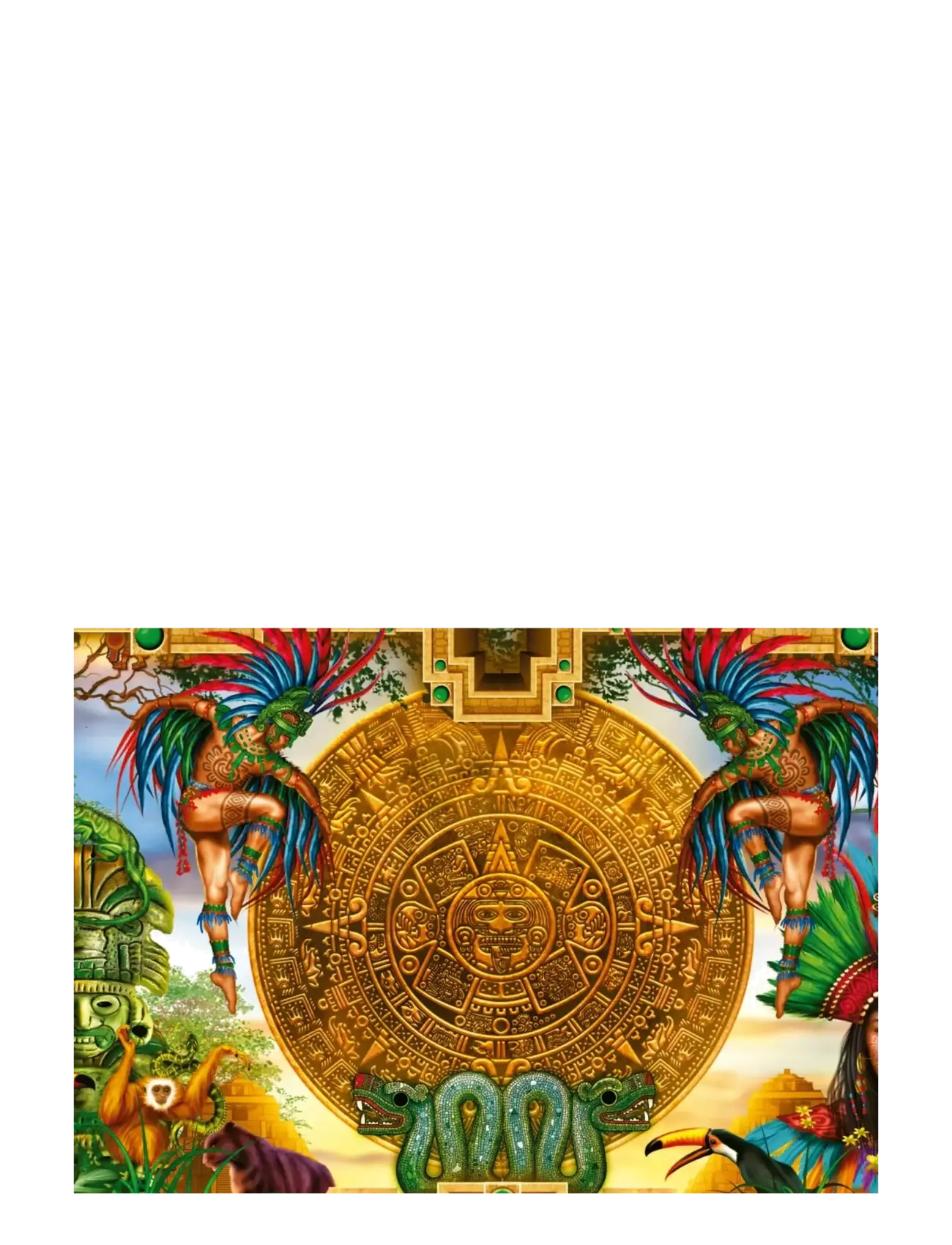 Educa 2000 Aztec Mayan Montage, Classic Puslespil, Orange, Str: ONE SIZE