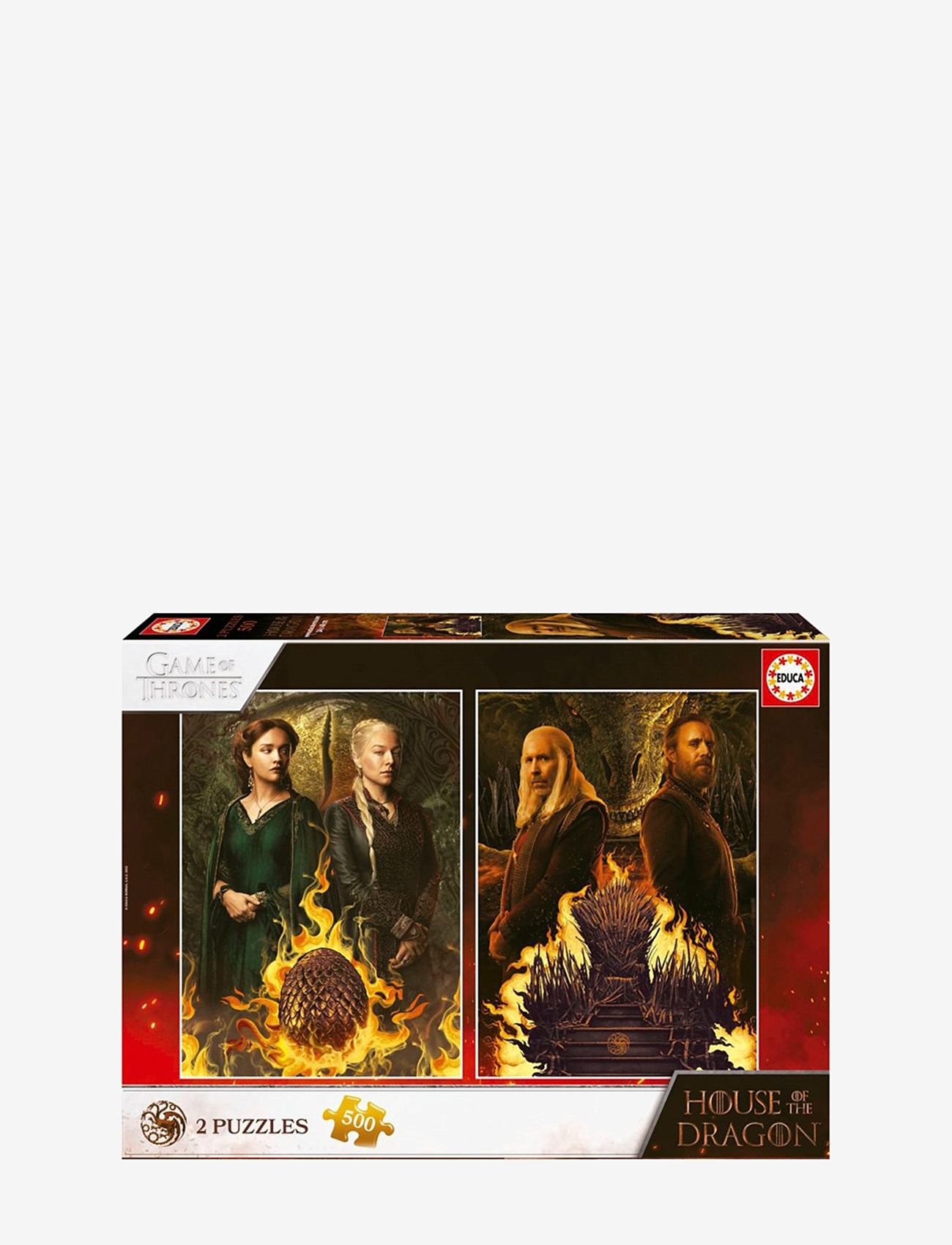 Educa - Educa 2x500 House Of The Dragon - klassiske puslespil - multi - 0