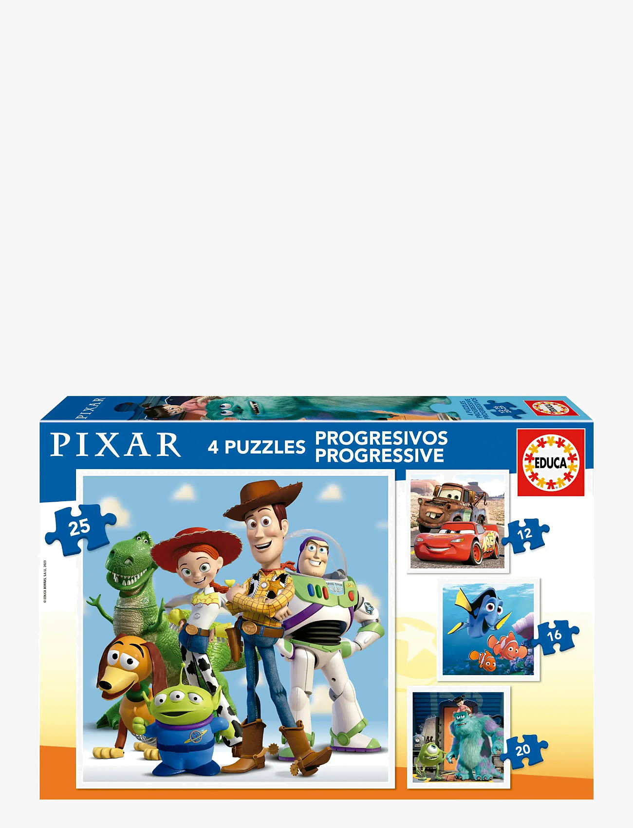 Educa - Educa 12-16-20-25 Disney Pixar - classic puzzles - multi - 0