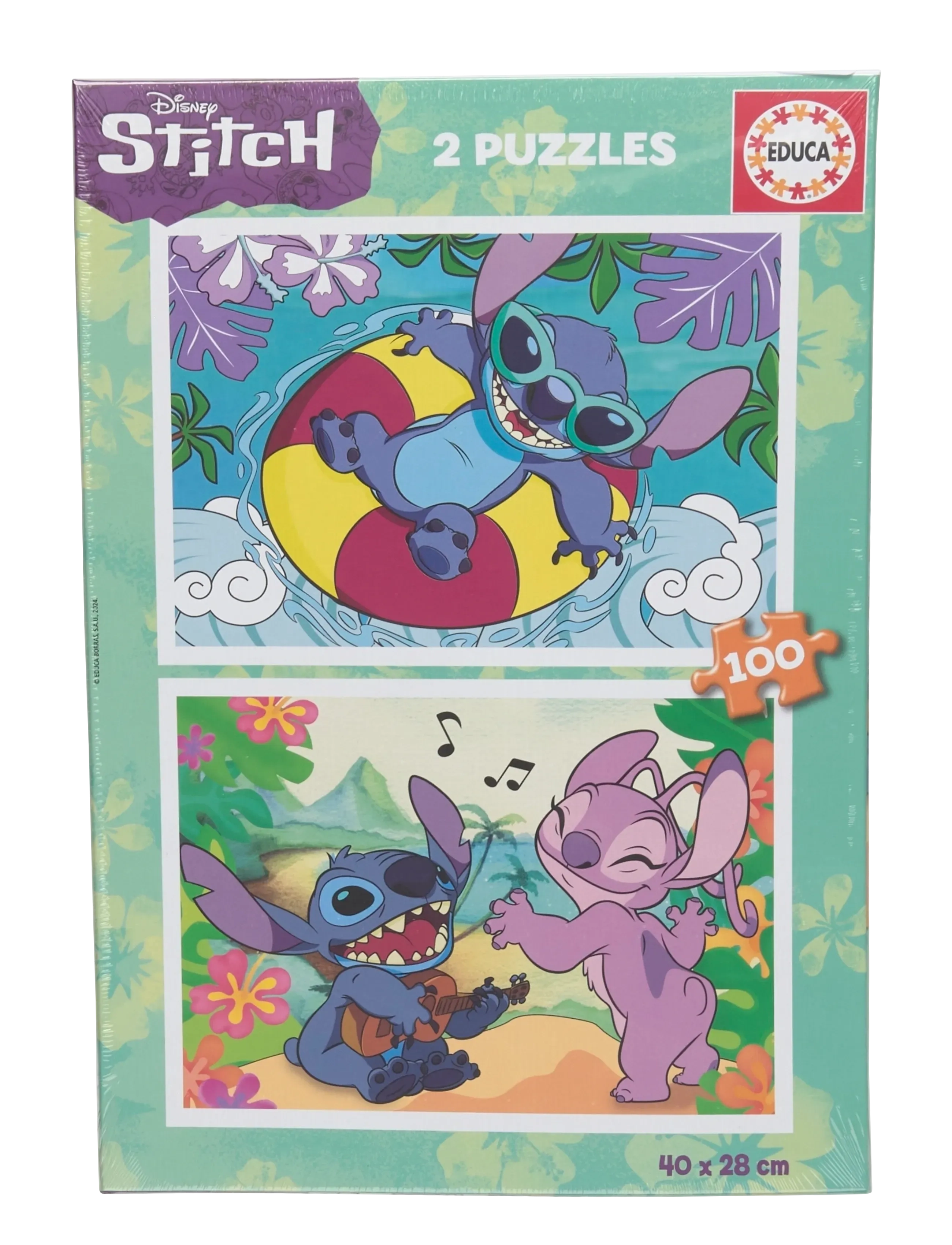 Educa 2X100 Disney Stitch, Classic Puslespil, Multi/mønstret, Str: ONE SIZE