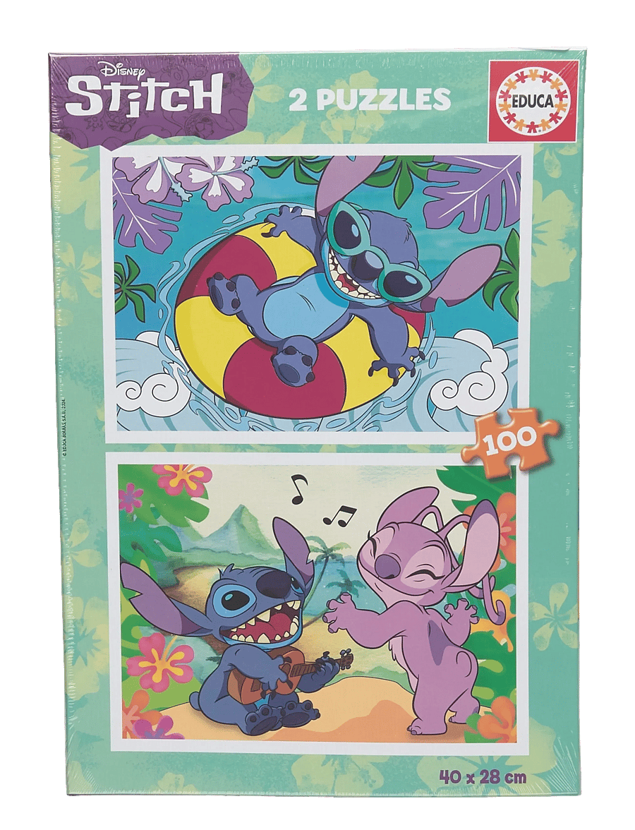 Educa - Educa 2X100 Disney Stitch - klassiska pussel - multi - 0