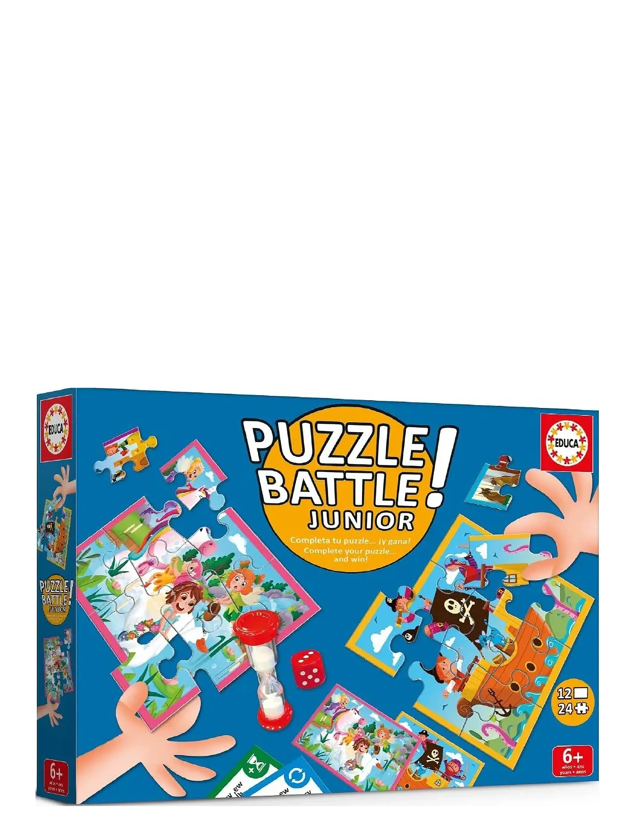 Educa Puzzle Battle Junior Animals, Classic Puslespil, Multi/mønstret, Str: ONE SIZE