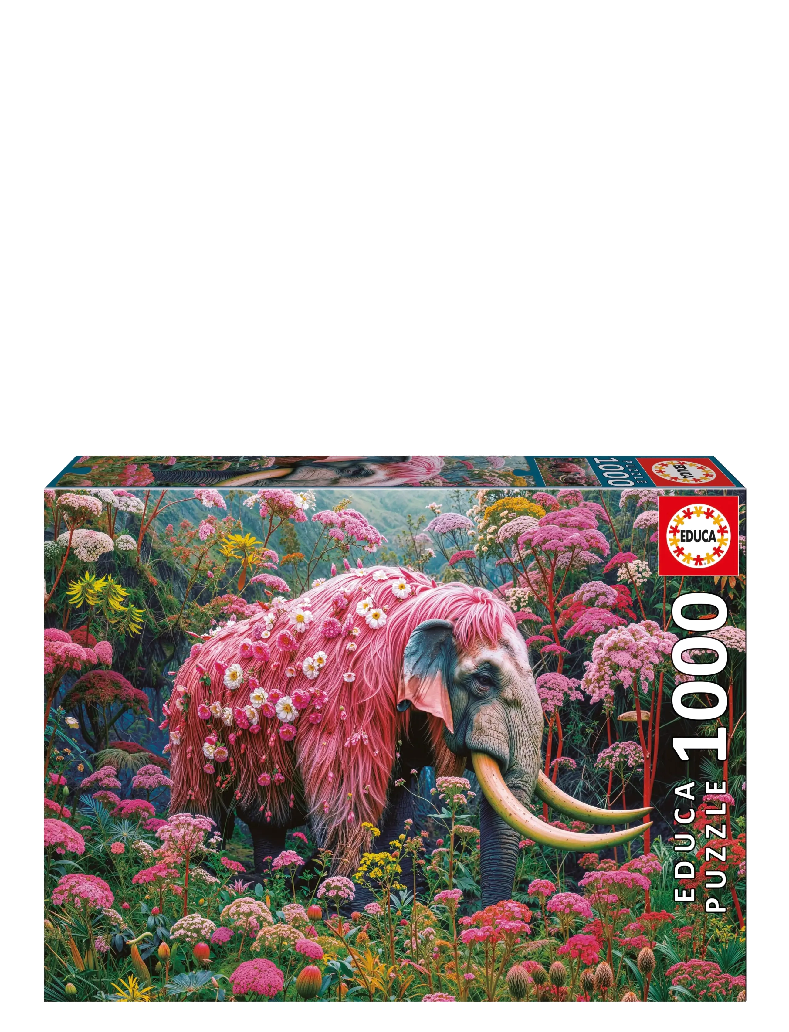 Educa Educa 1000 Floral Elephant, One Size, Multi/patterned, Puslespil > Klassiske Puslespil, Børn