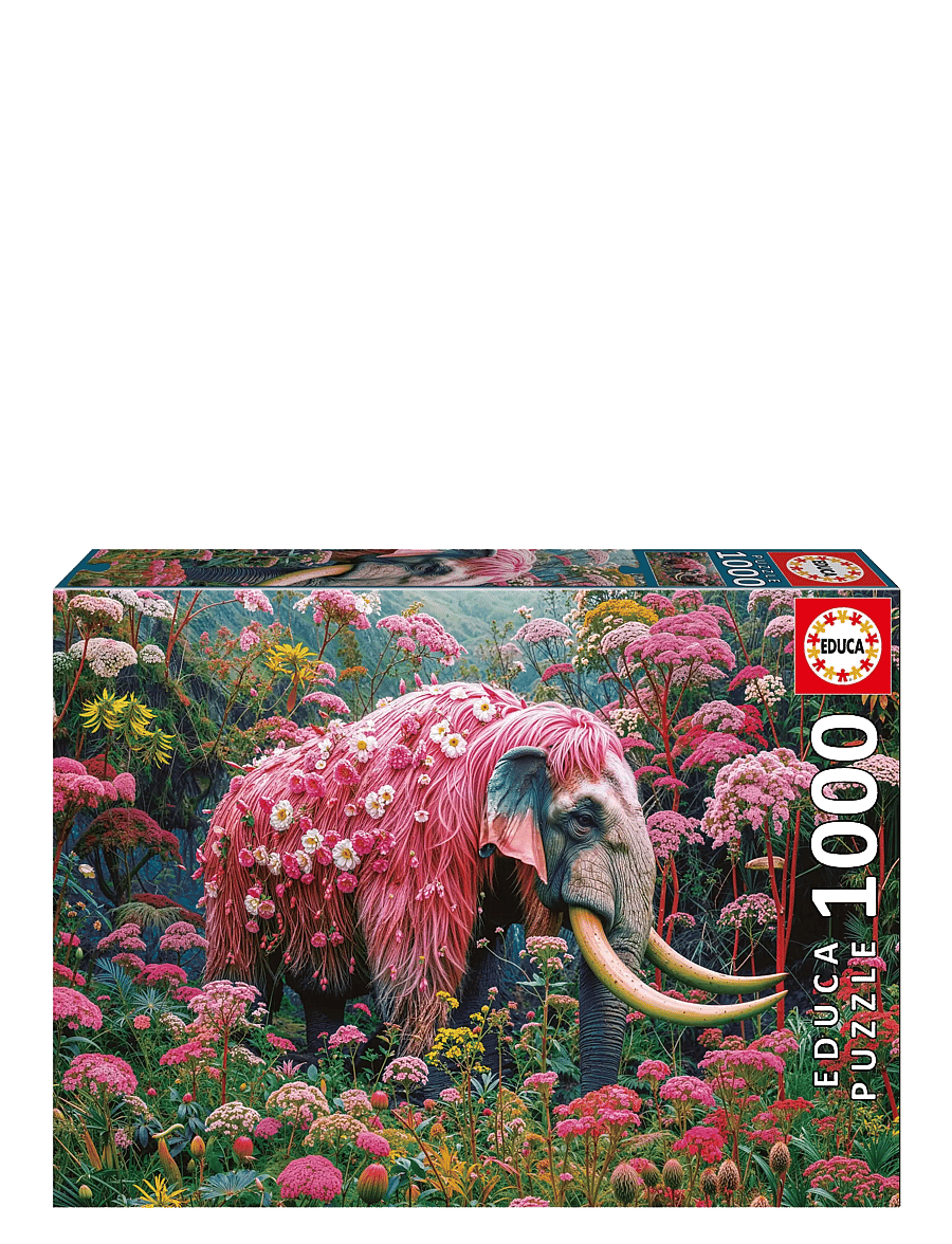 Educa - Educa 1000 Floral Elephant - klassiska pussel - multi - 0
