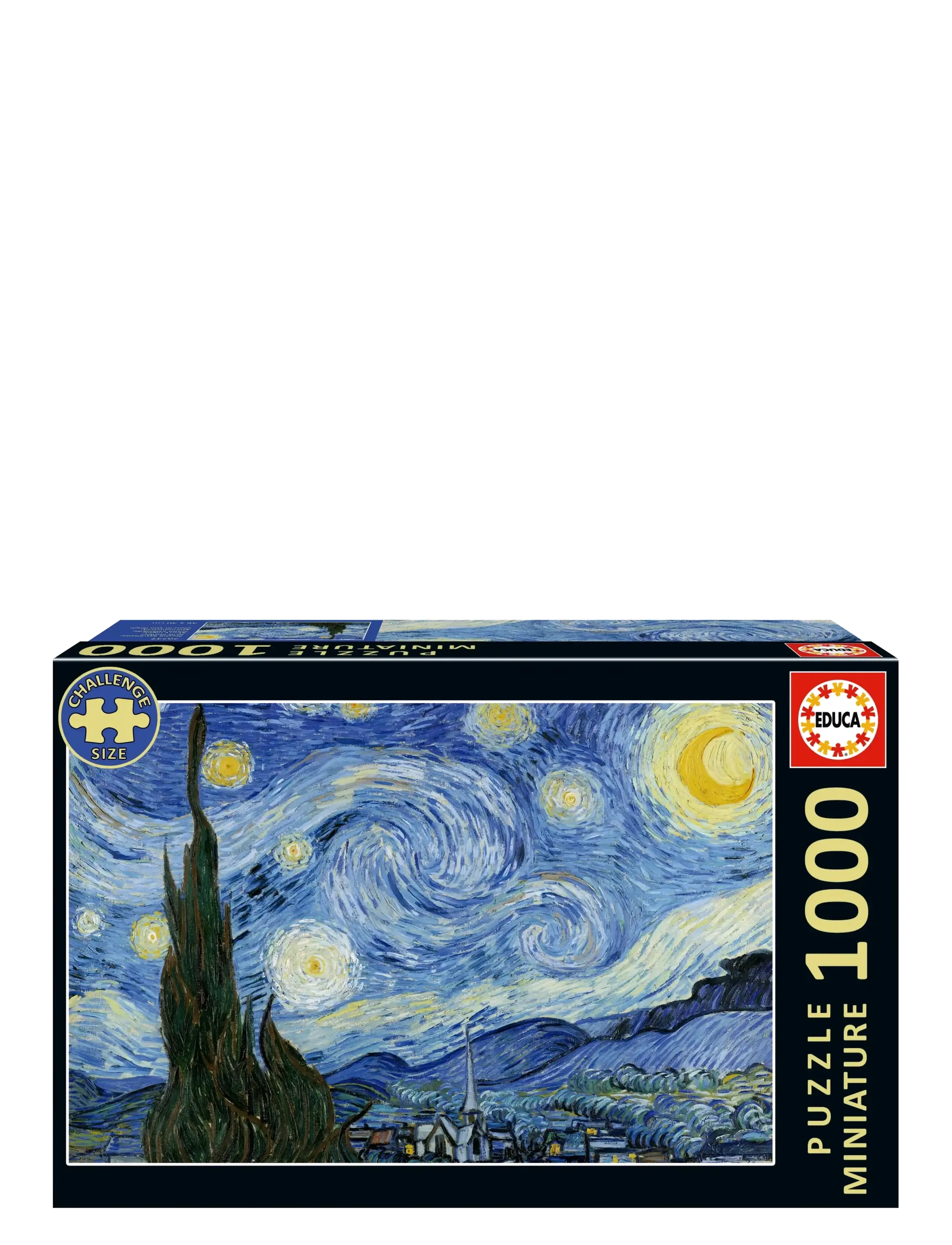 Educa Miniature 1000 The Starry Night, Van Gogh, Børn, Classic Puslespil, Blå, Str: ONE SIZE