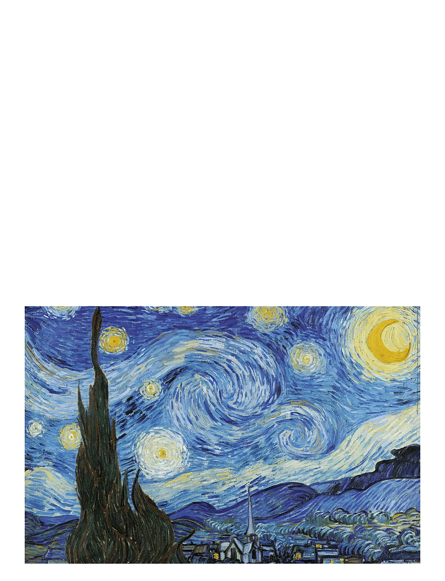 Educa - Educa Miniature 1000 The Starry Night, Van Gogh - klassiske puslespil - muti - 1
