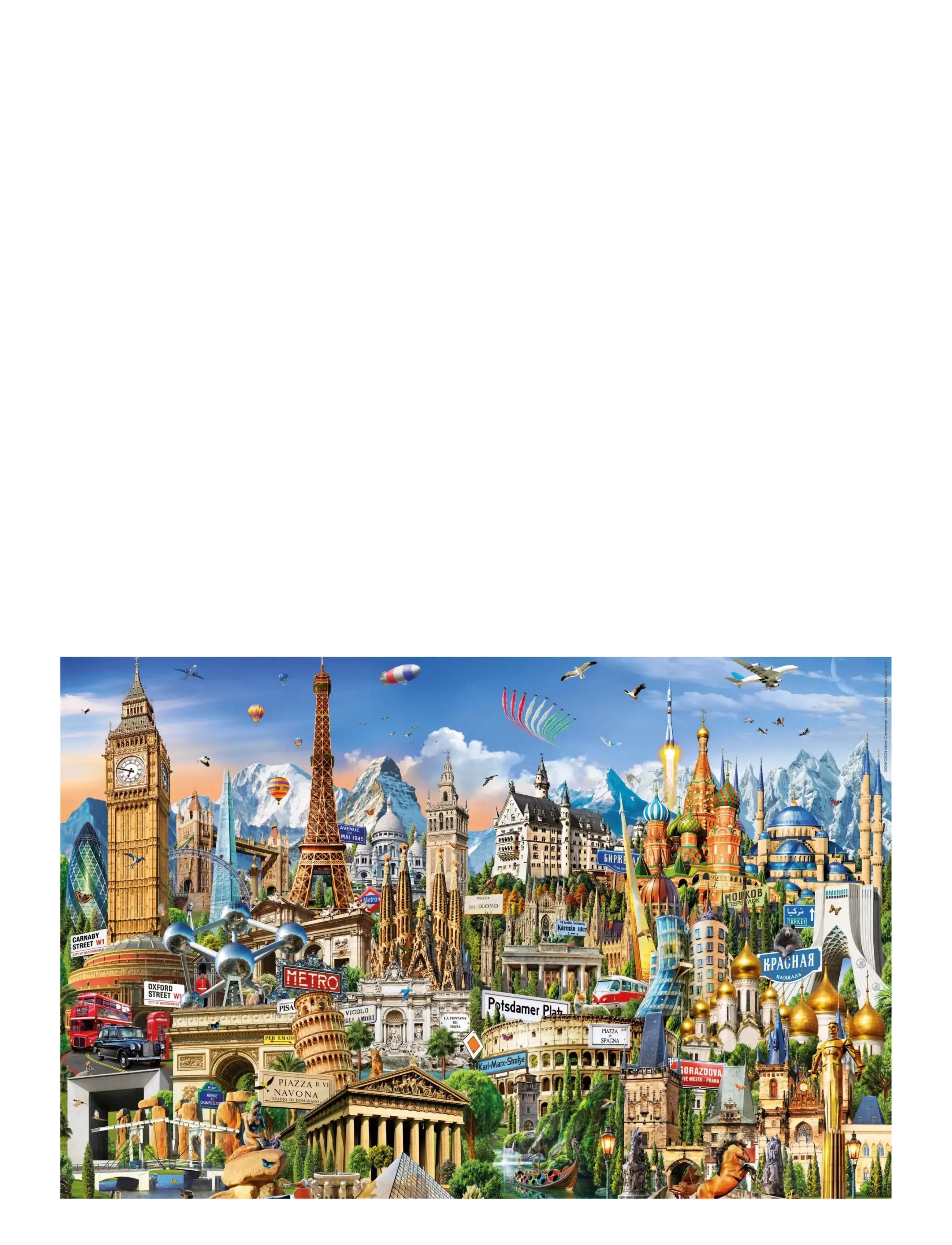 Educa - Educa Miniature 1000 Symbols Of Europe - klassísk púsl - muti - 1