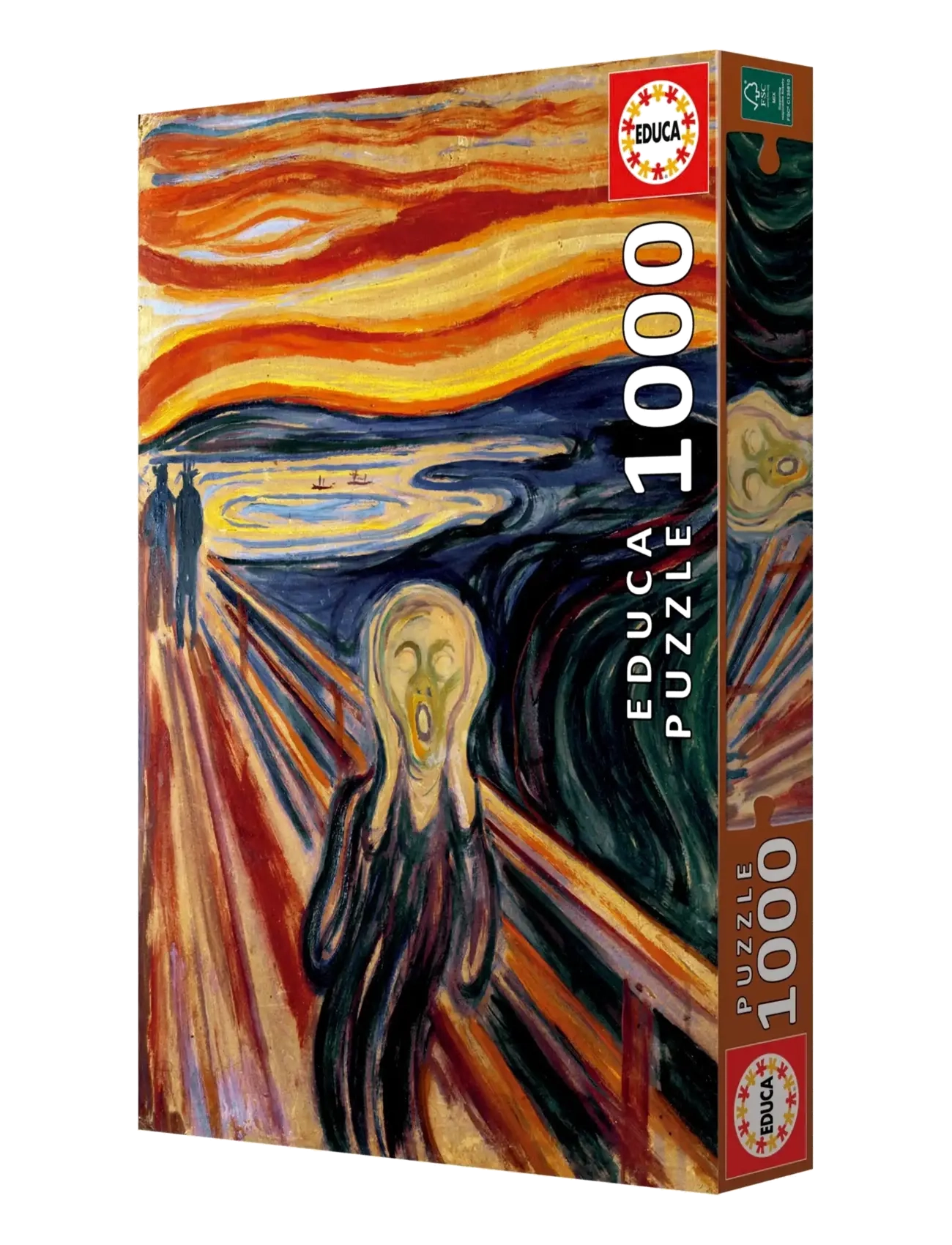 Educa - Educa 2X1000 The Scream, Edvard Munch - klassiske puslespill - muti - 3
