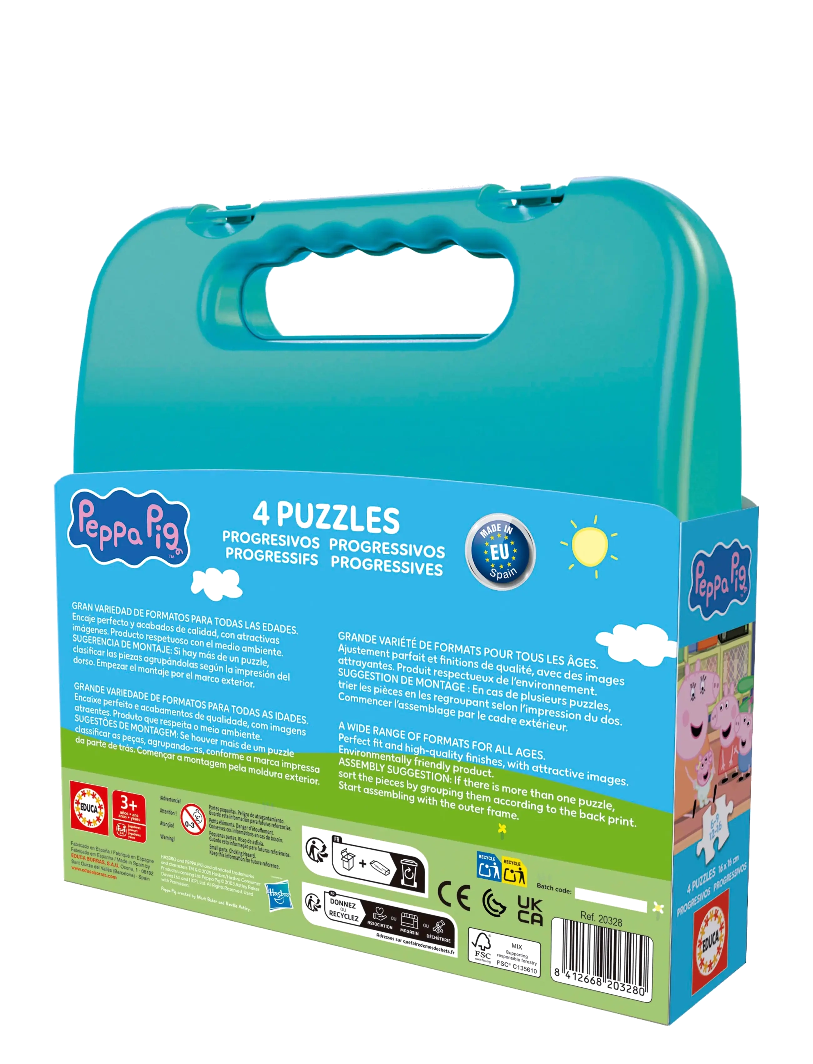 Educa - Educa 6-9-12-16 Peppa Pig Suitcase - klassiska pussel - multi - 2