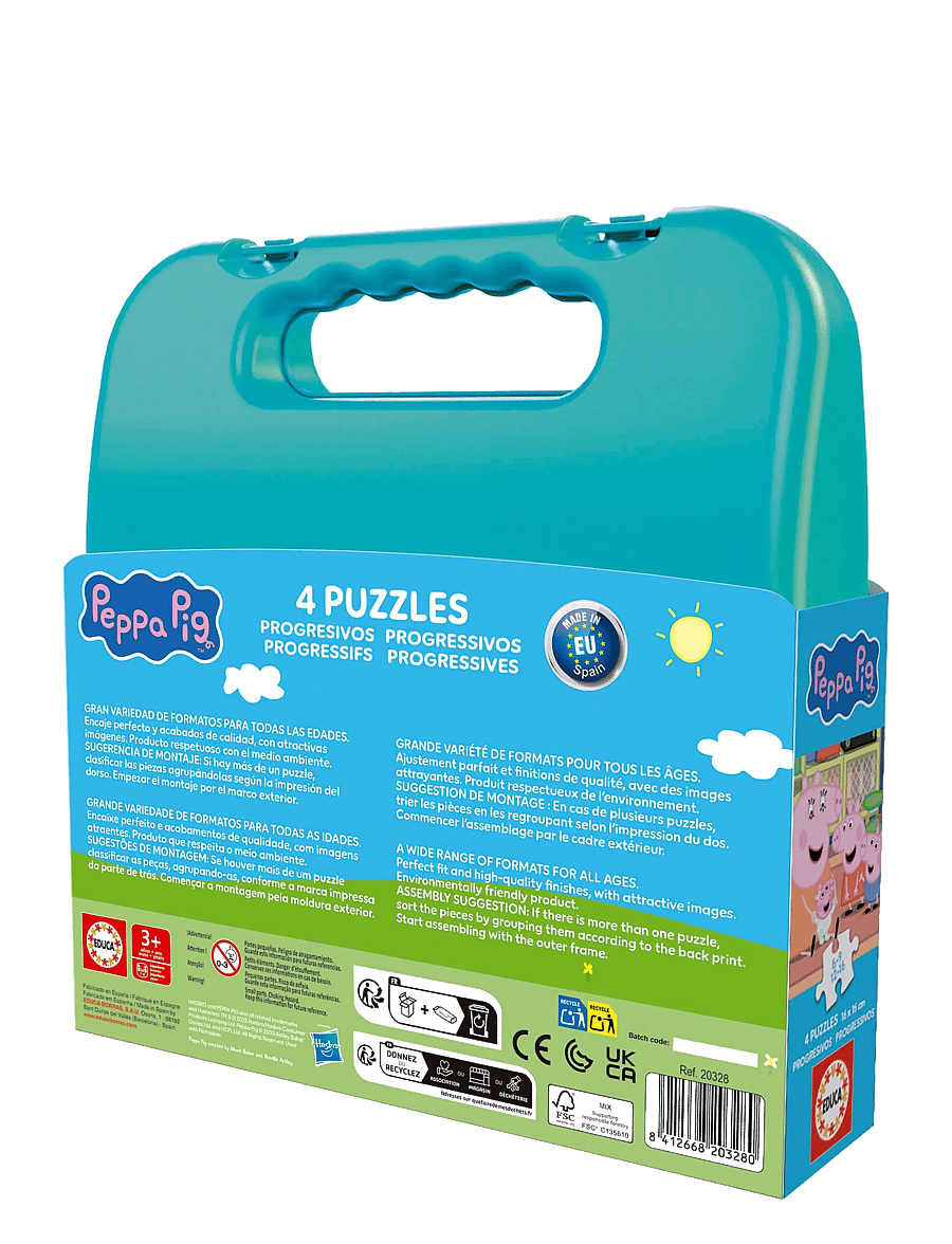 Educa - Educa 6-9-12-16 Peppa Pig Suitcase - klassísk púsl - multi - 2