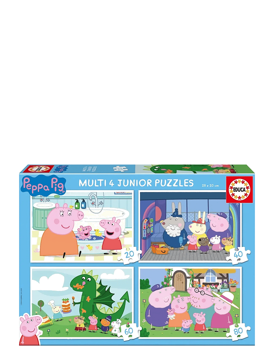 Educa - Educa 20-40-60-80 Peppa Pig Multi 4 - klassiska pussel - multi - 0