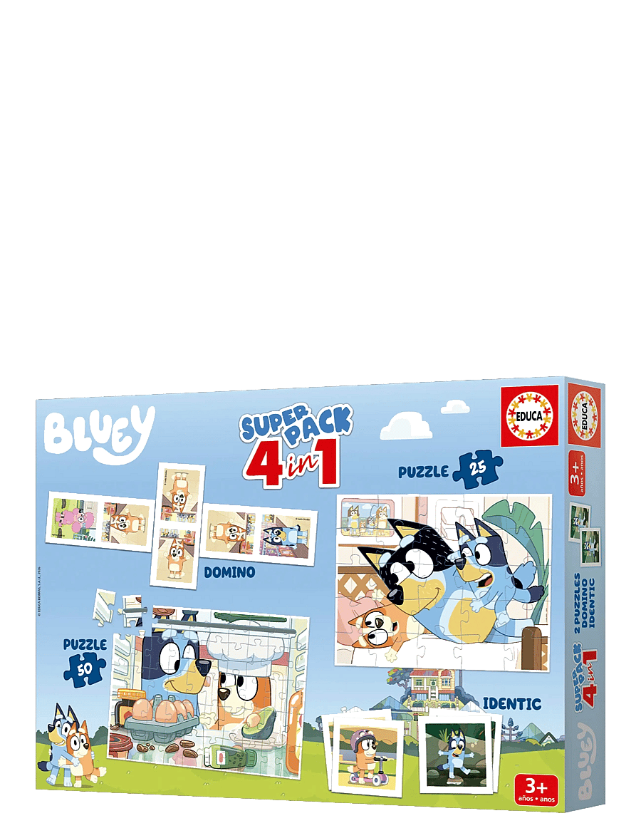 Educa - Educa Superpack 4 In 1 Bluey - klassiska pussel - multi - 3