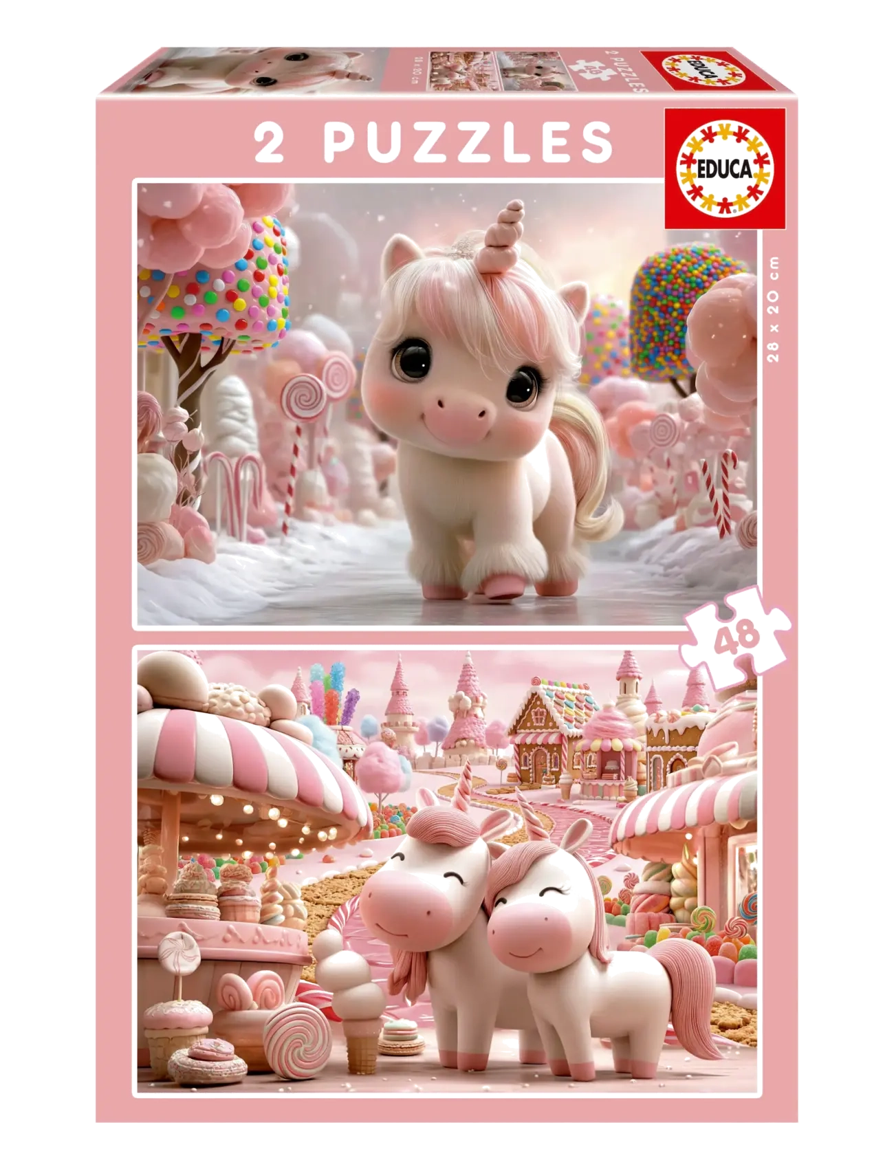 Educa Educa 2X48 Sweet Unicorns - Legetøj 3-5 år - MULTI / pink/rose