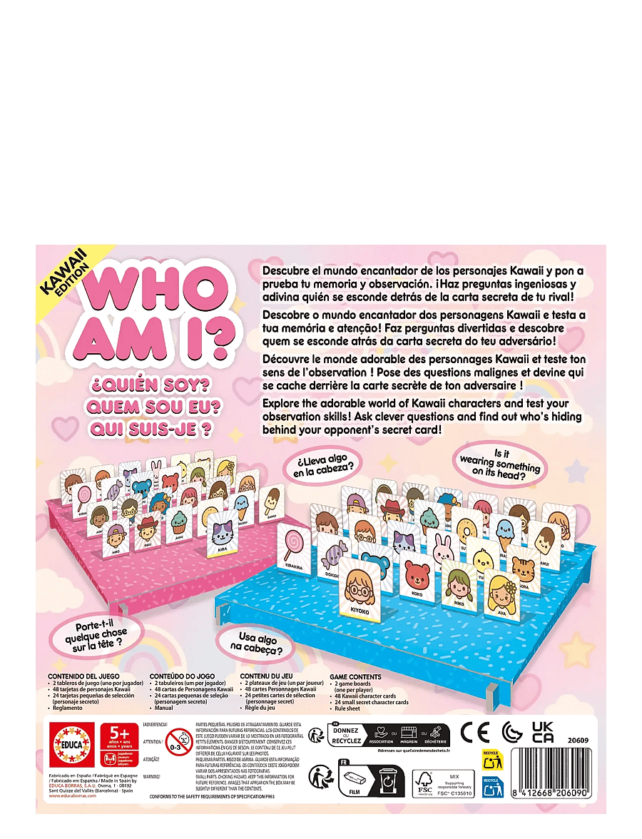Educa - Educa Who Am I? - Kawaii Version - brädspel - multi - 2