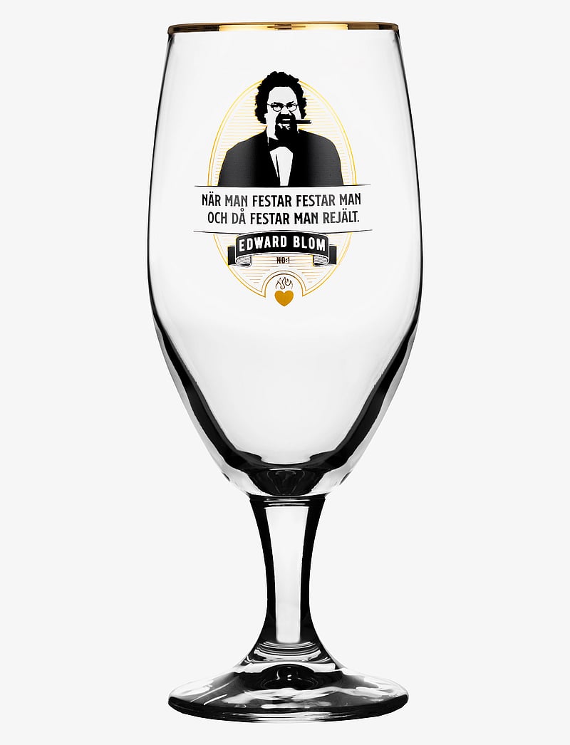 Edward Blom - Beer Glass No:1 "När man festar" - osta hinna alusel - clear - 0