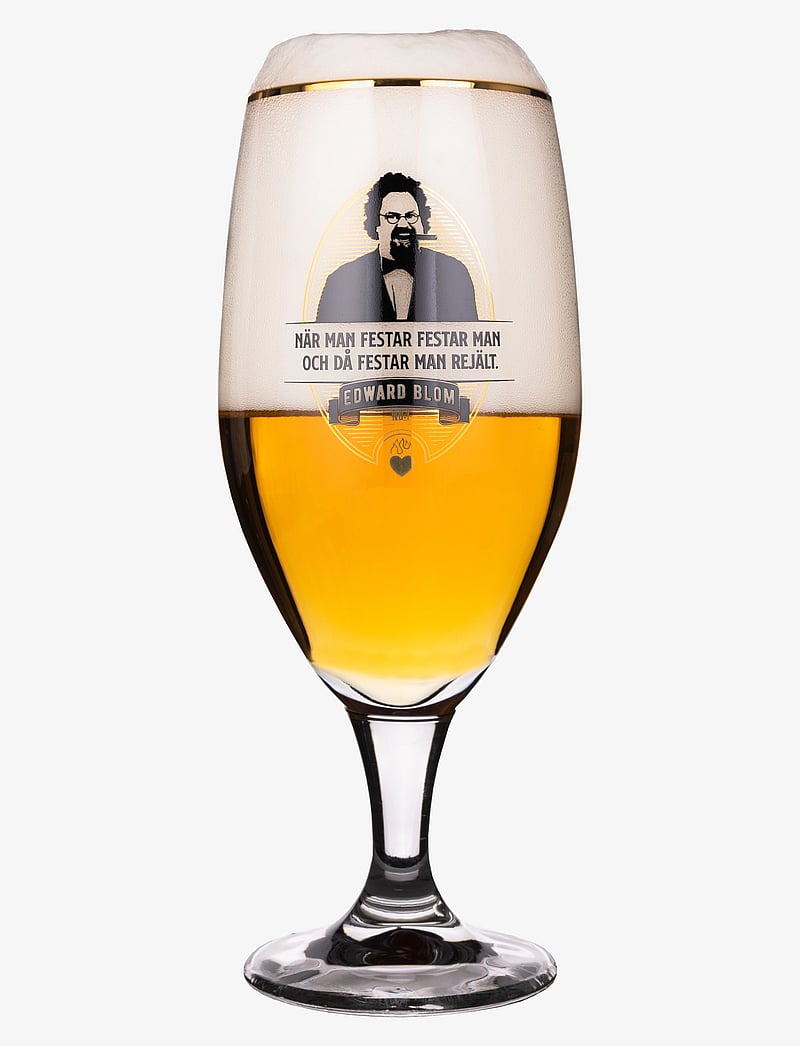 Edward Blom - Beer Glass No:1 "När man festar" - osta hinna alusel - clear - 1