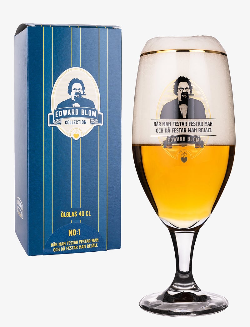 Edward Blom - Beer Glass No:1 "När man festar" - osta hinna alusel - clear - 2