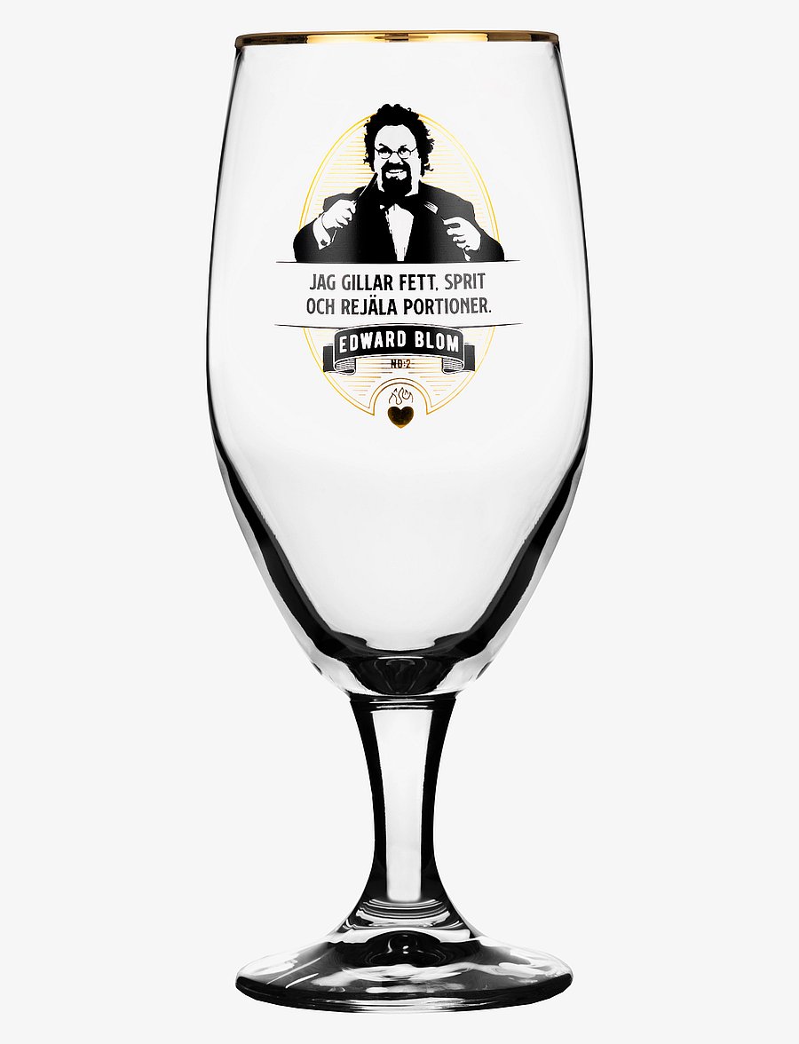 Edward Blom - Beer glass No:2 "Jag gillar fett" - osta hinna alusel - clear - 0