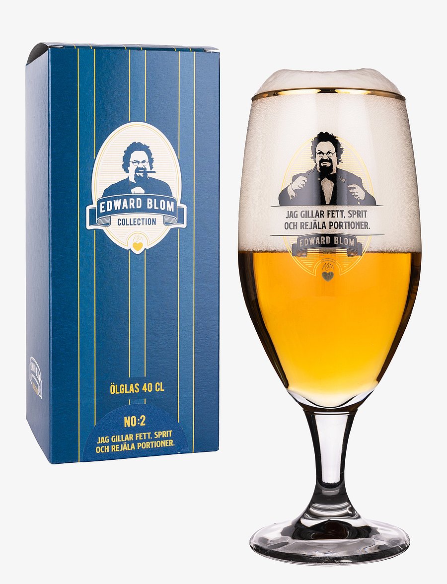 Edward Blom - Beer glass No:2 "Jag gillar fett" - osta hinna alusel - clear - 2