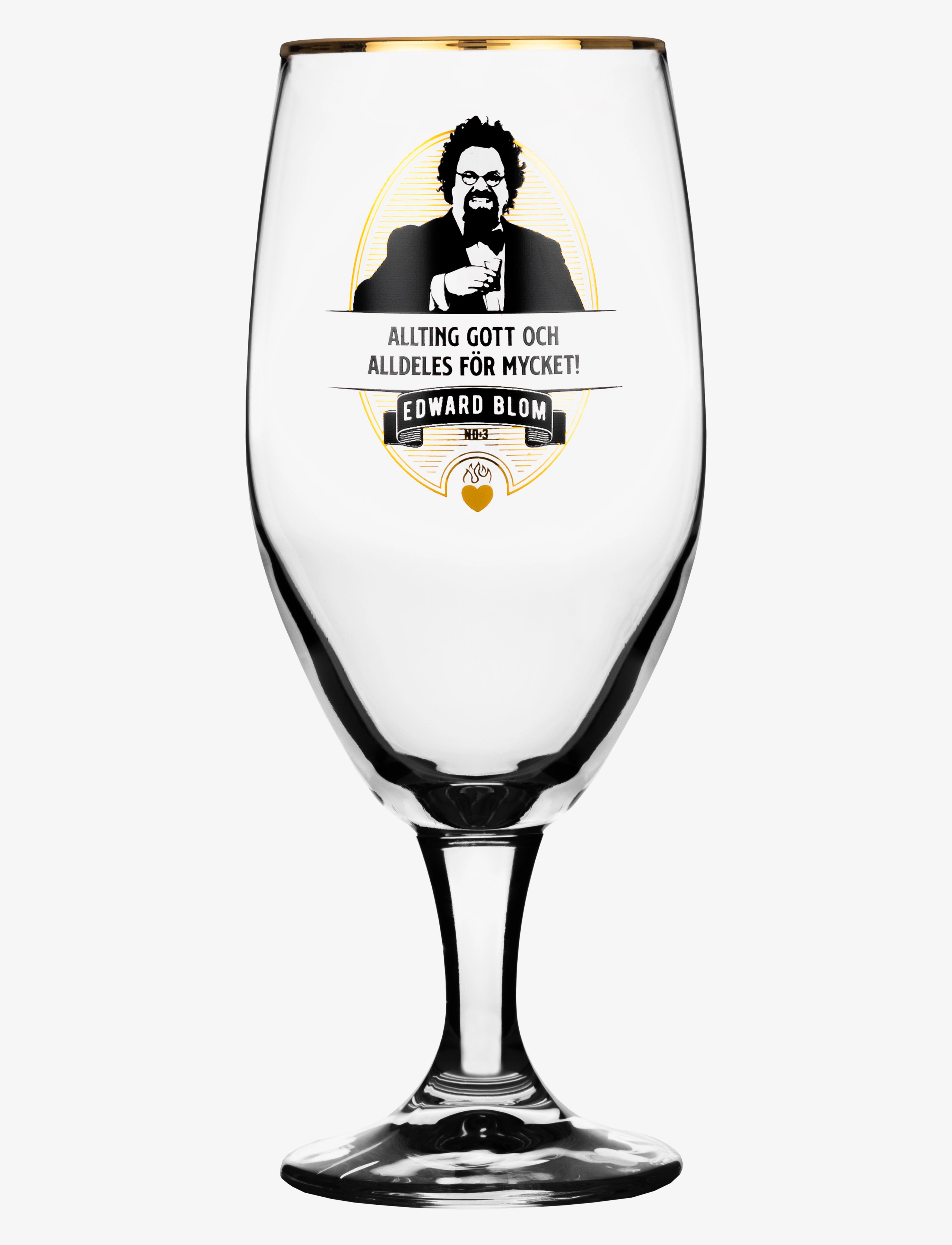 EDWARD BLOM Beer Glass No:3 "Allting Gott Och" CLEAR - 40 CL - Unisex