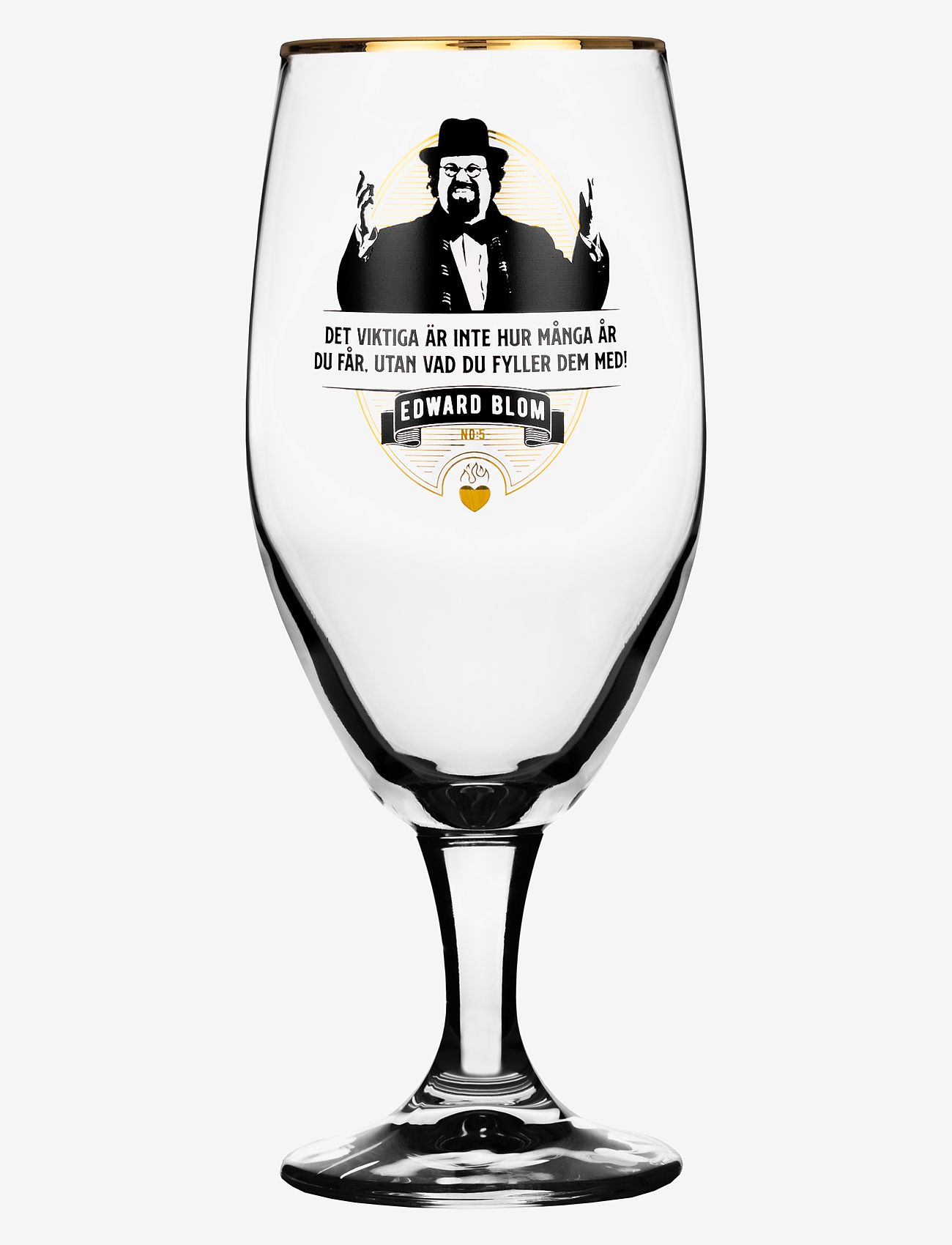 Edward Blom - Beer Glass No:5 "Det viktiga är" - nach preis einkaufen - clear - 0