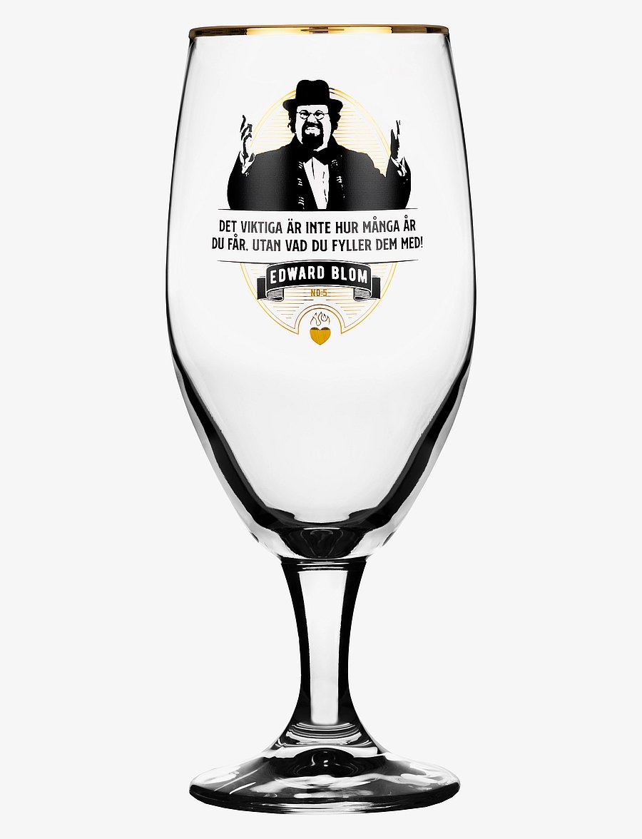 Edward Blom - Beer Glass No:5 "Det viktiga är" - madalaimad hinnad - clear - 0