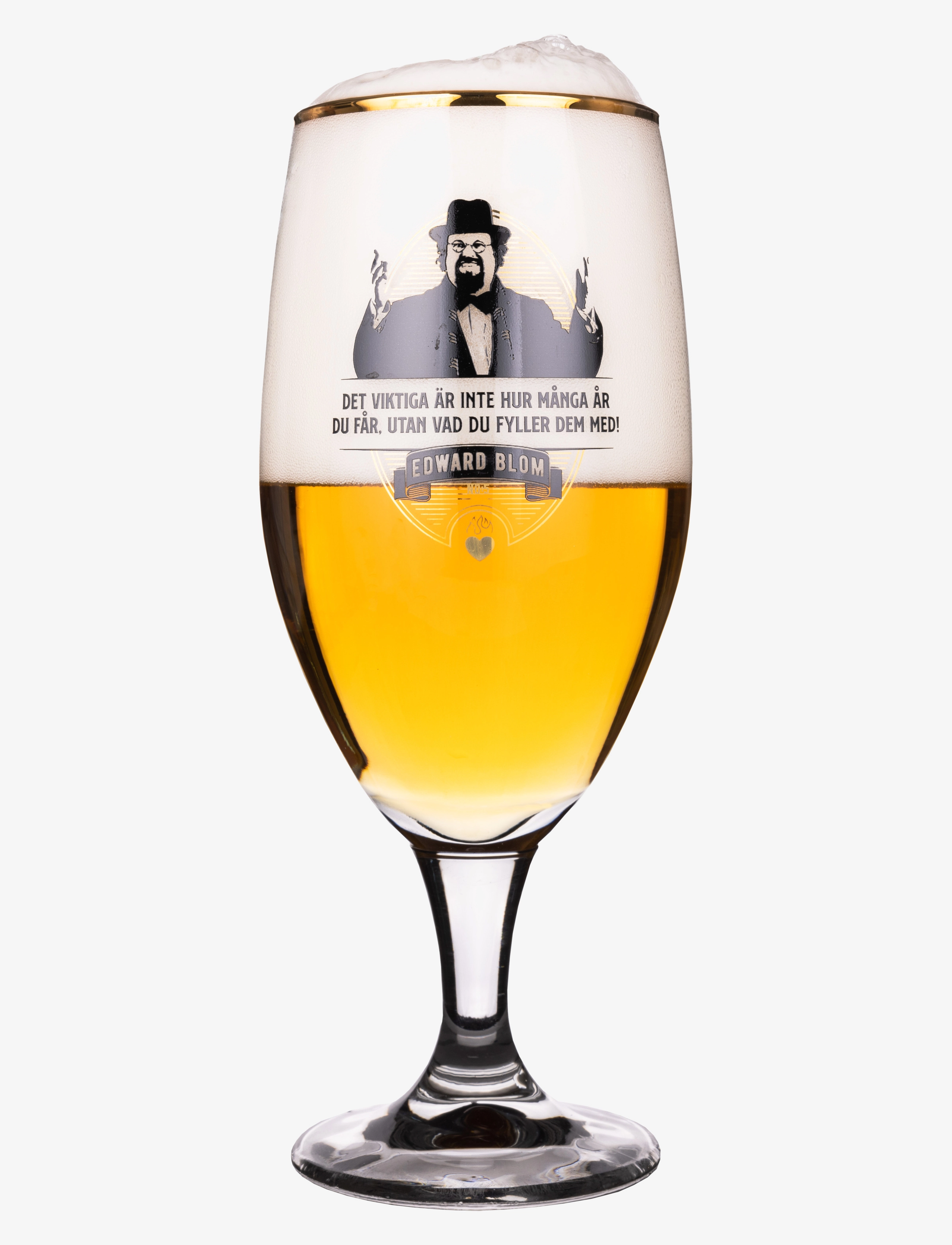 Edward Blom - Beer Glass No:5 "Det viktiga är" - köp efter pris - clear - 1