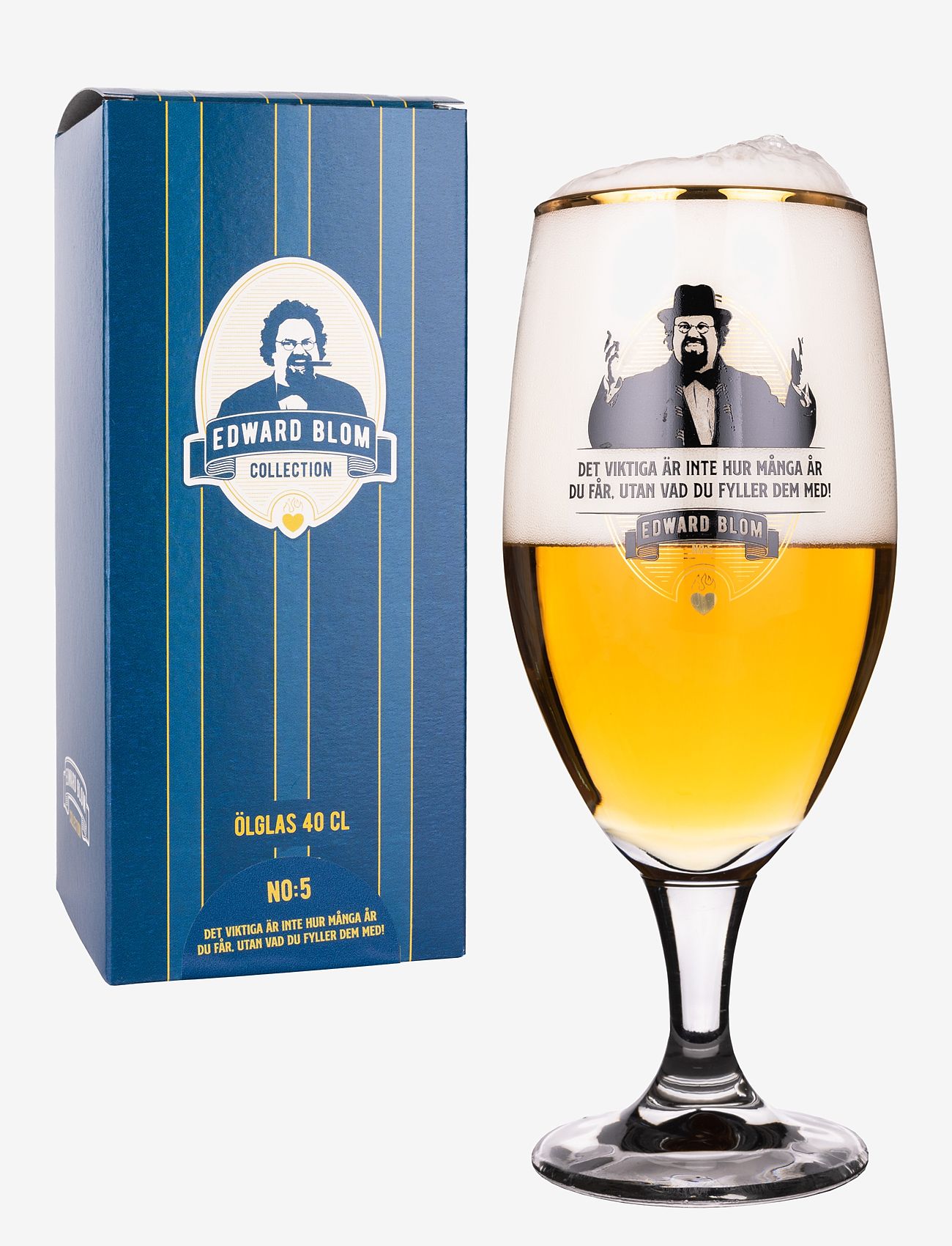 Edward Blom - Beer Glass No:5 "Det viktiga är" - nach preis einkaufen - clear - 2